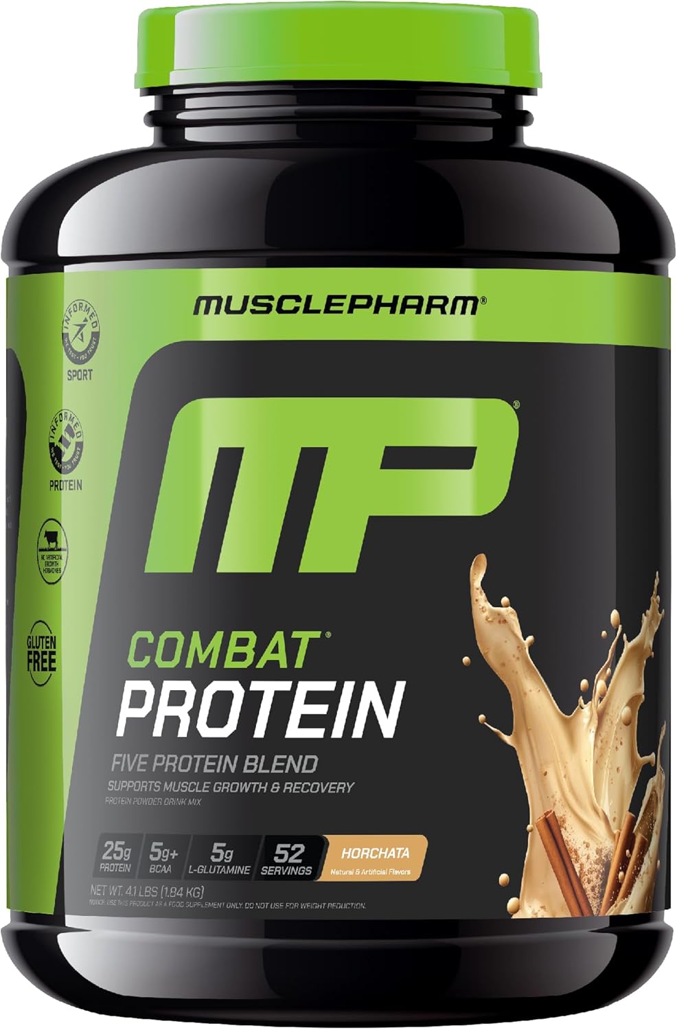 Muscle Pharm Combat Protein Powder, Horchata Flavor, Fuels Muscles for