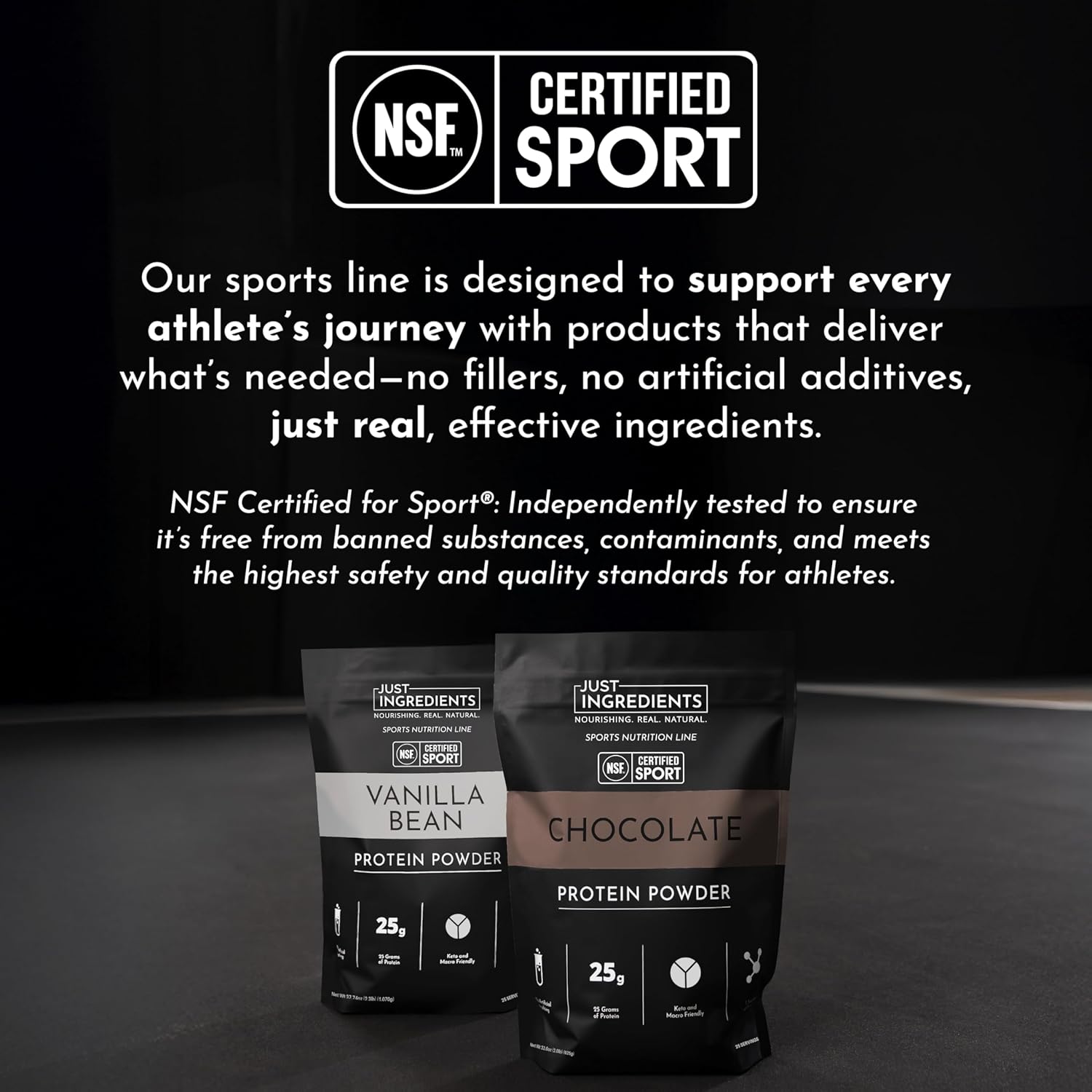 JUST INGREDIENTS Creamy Peanut Butter Chocolate Protein Powder - NSF - View 6