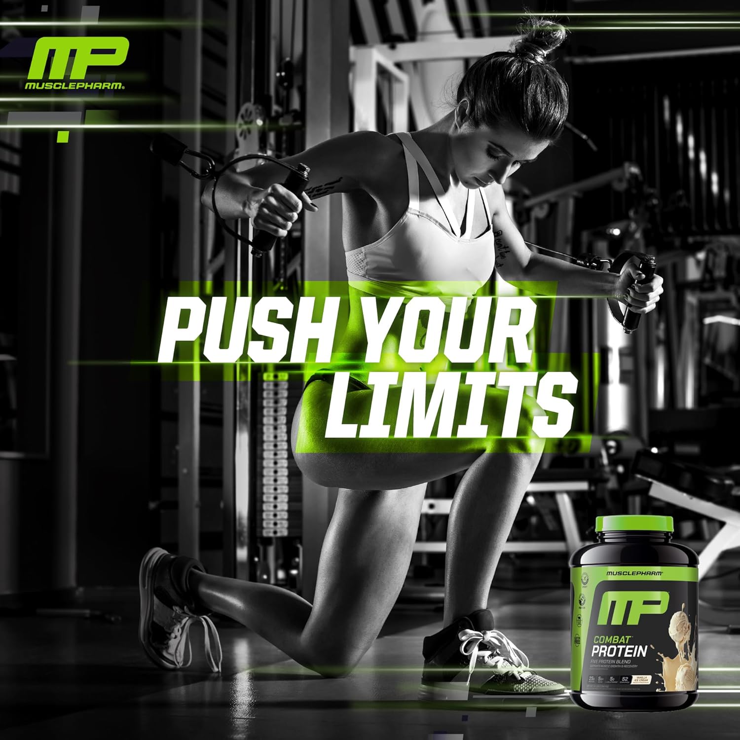 MusclePharm Combat Protein Powder, Vanilla Flavor, Fuels Muscles for Productive - View 6