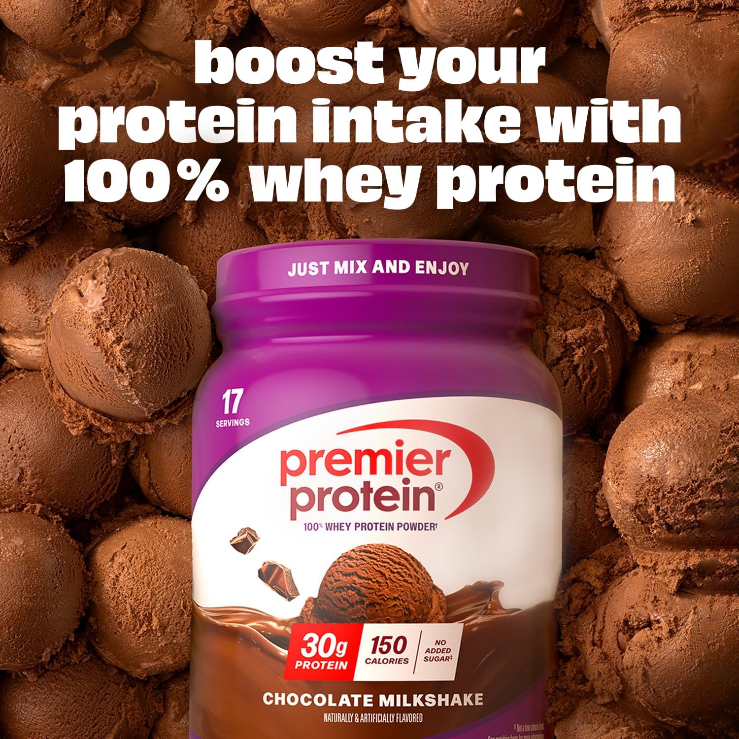 Premier Protein Powder, Chocolate Milkshake, 30g Protein, No Added Sugar, 100% - View 3
