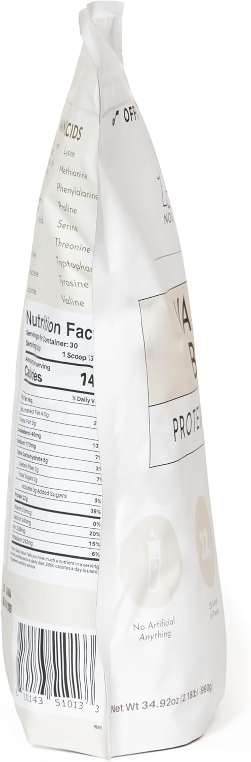 JUST INGREDIENTS Vanilla Bean Protein Powder – 30-Serving Blend with 100% - View 6