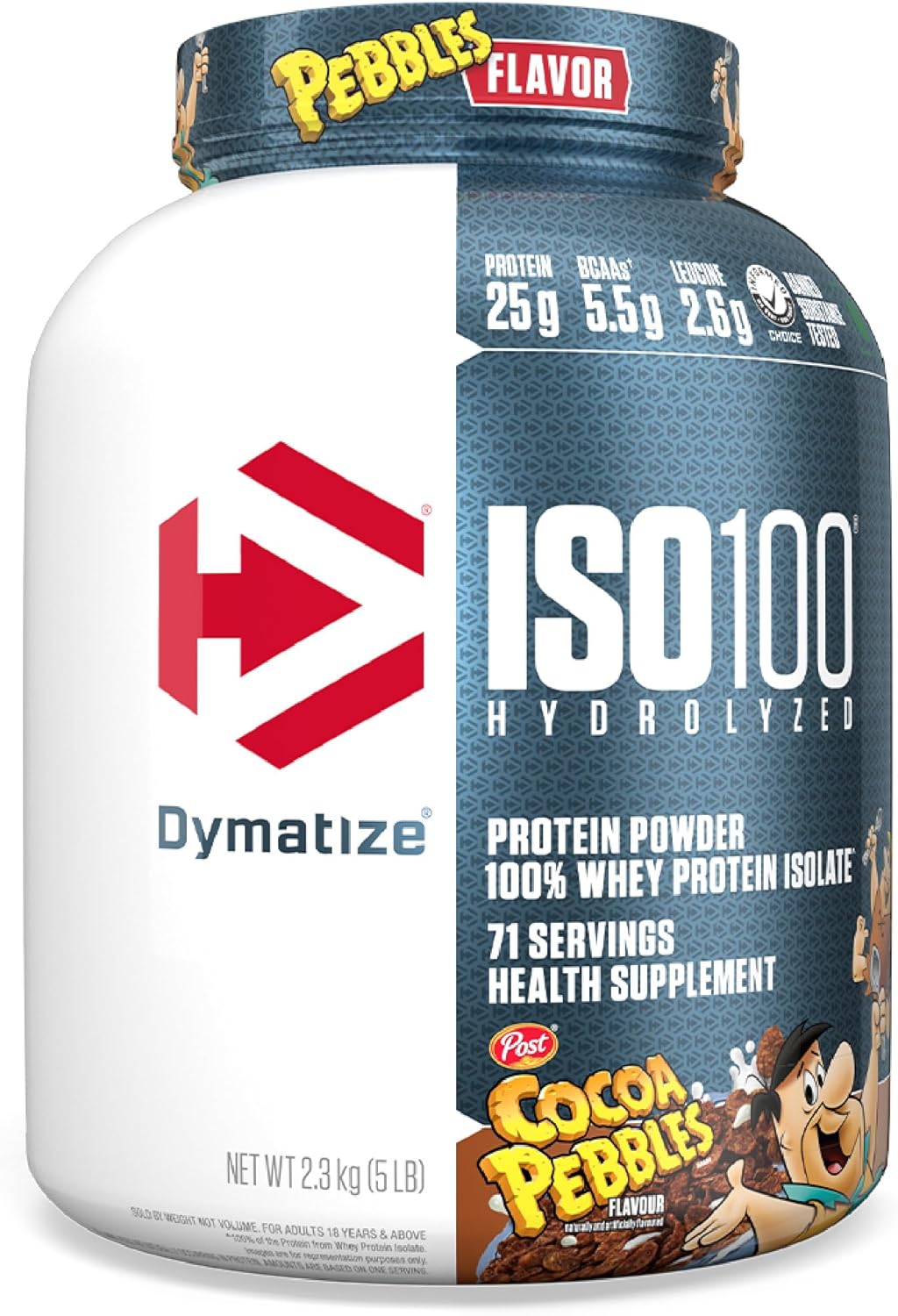 Dymatize x Cocoa Pebbles ISO100 Whey Protein Powder Isolate, 25g of Protein,