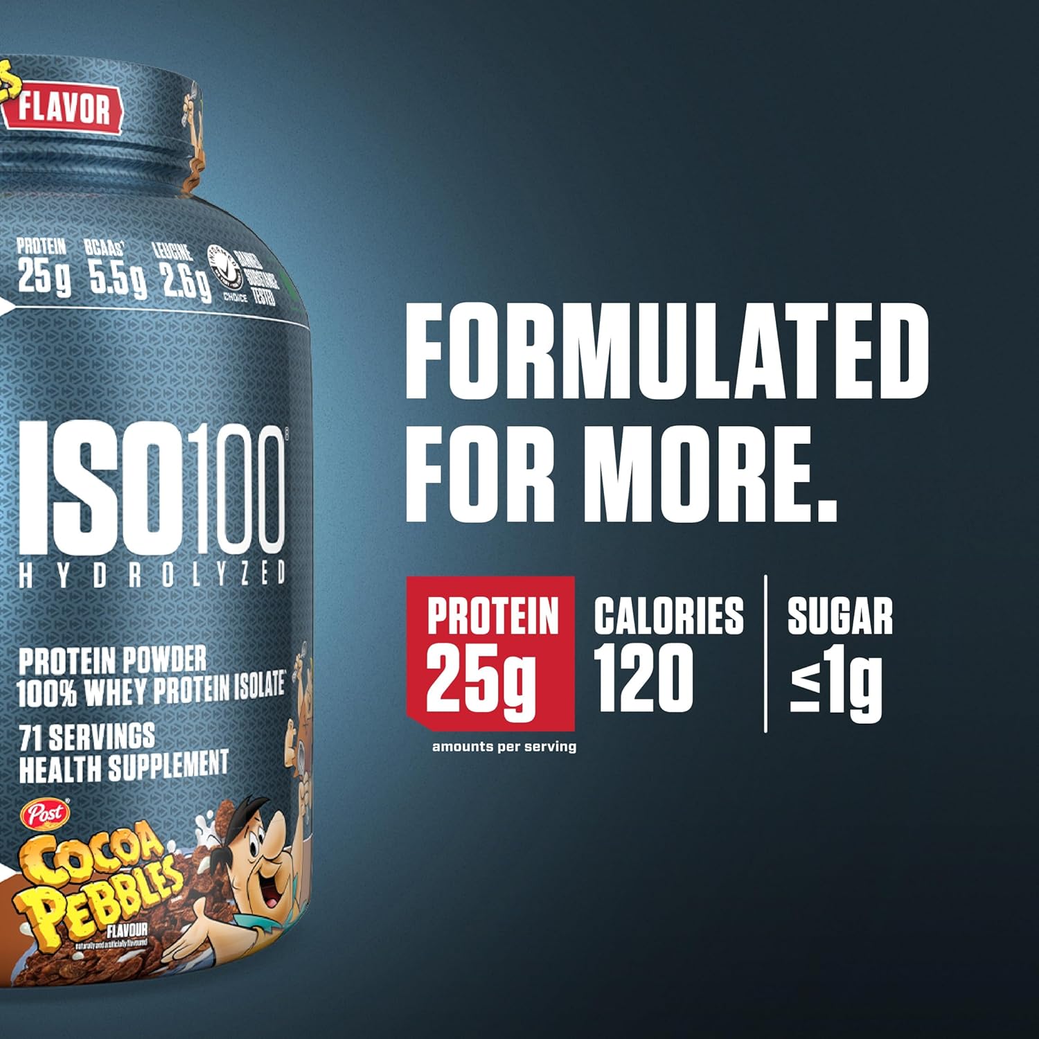 Dymatize x Cocoa Pebbles ISO100 Whey Protein Powder Isolate, 25g of Protein, - View 3