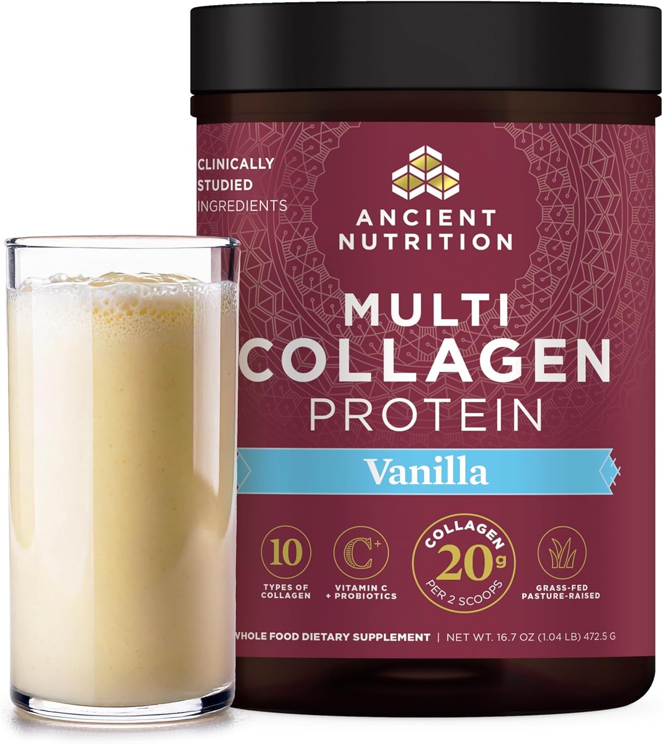 Ancient Nutrition Collagen Peptides Powder, Multi Collagen Protein, Women &