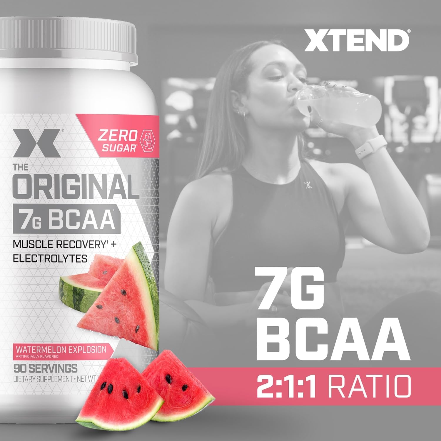 Xtend Original BCAA Powder, 7g BCAAs and 2.5g L-Glutamine for Muscle Recovery - View 2