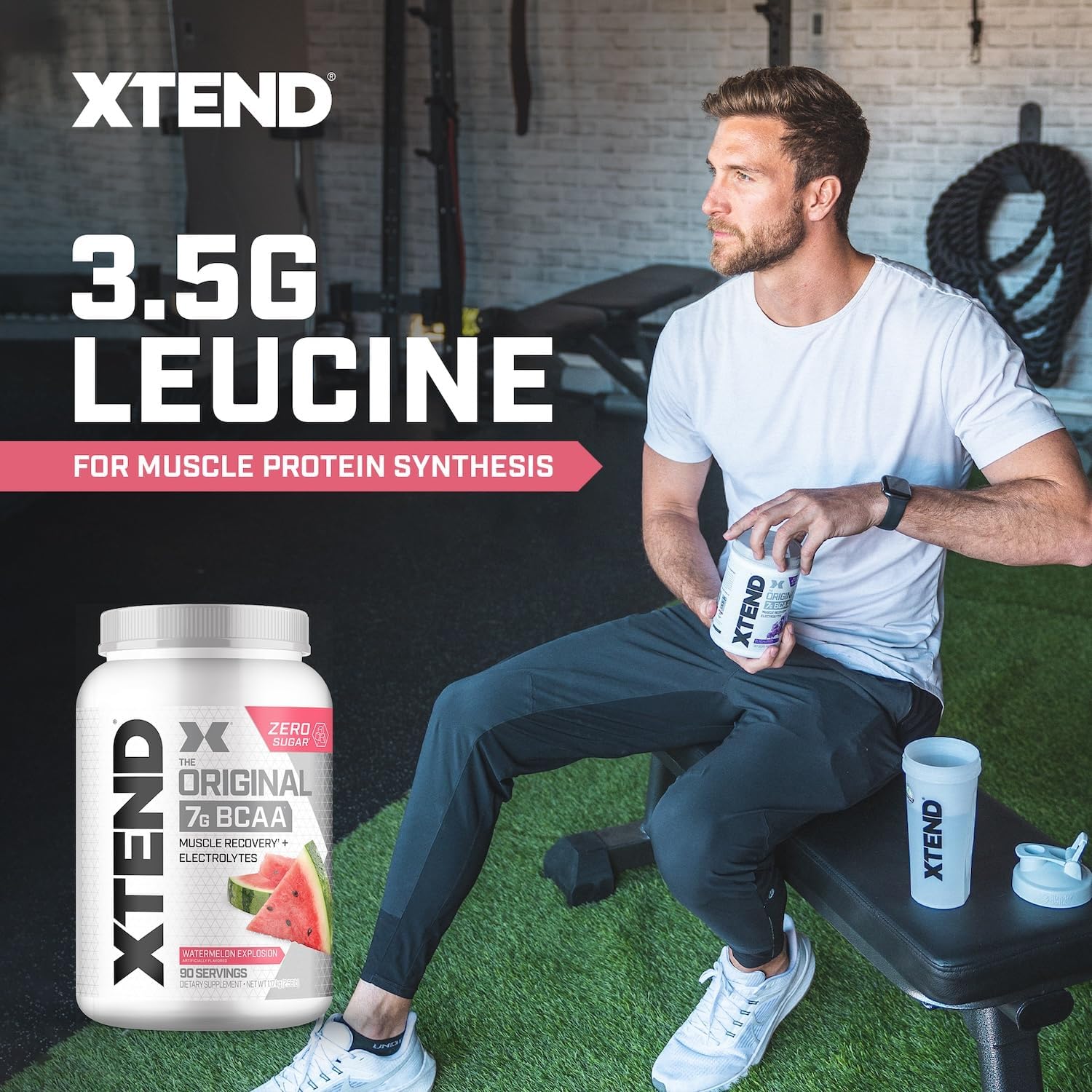 Xtend Original BCAA Powder, 7g BCAAs and 2.5g L-Glutamine for Muscle Recovery - View 3
