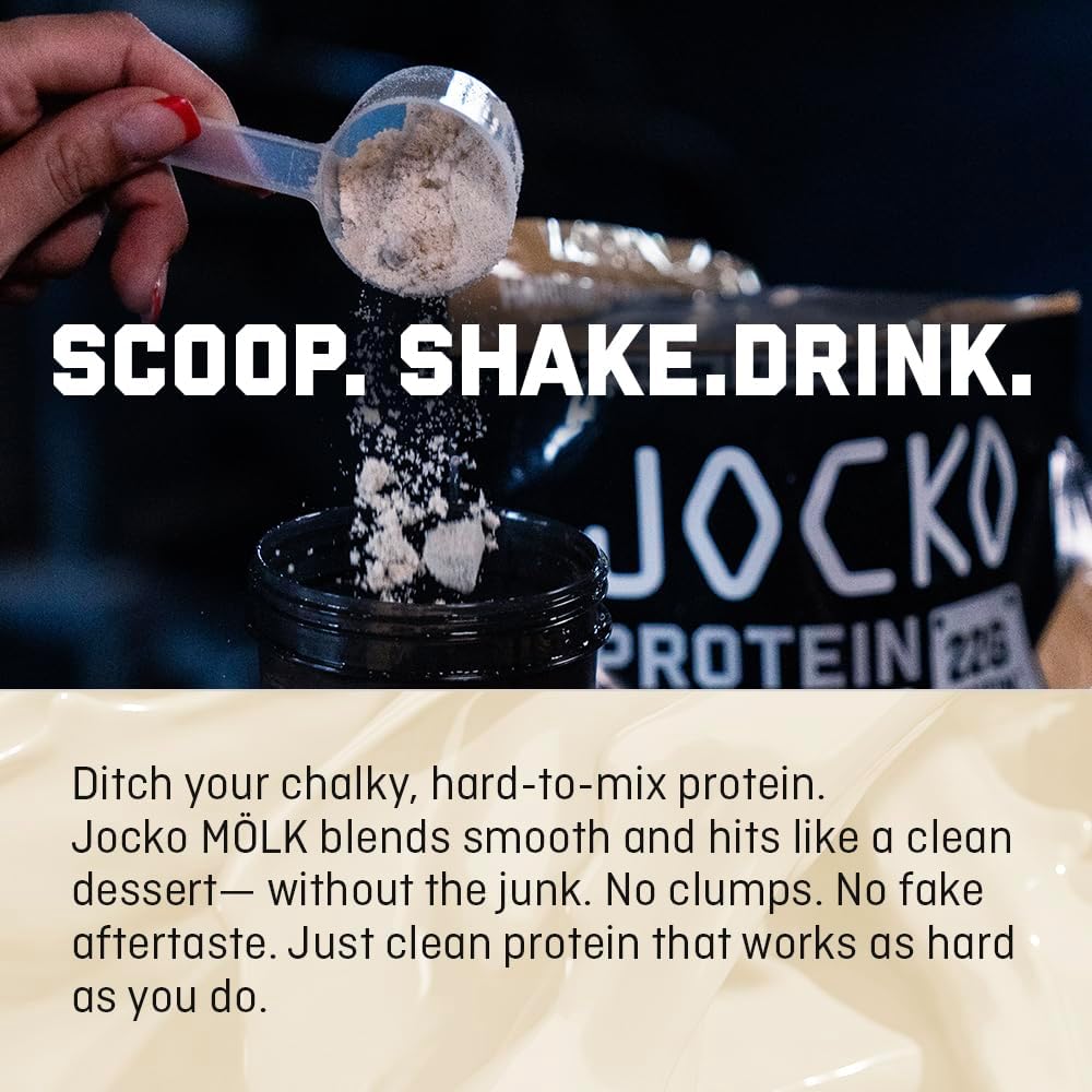 Jocko Fuel Whey Protein Powder, Strawberry Milkshake, 22g Protein, Digestive - View 5