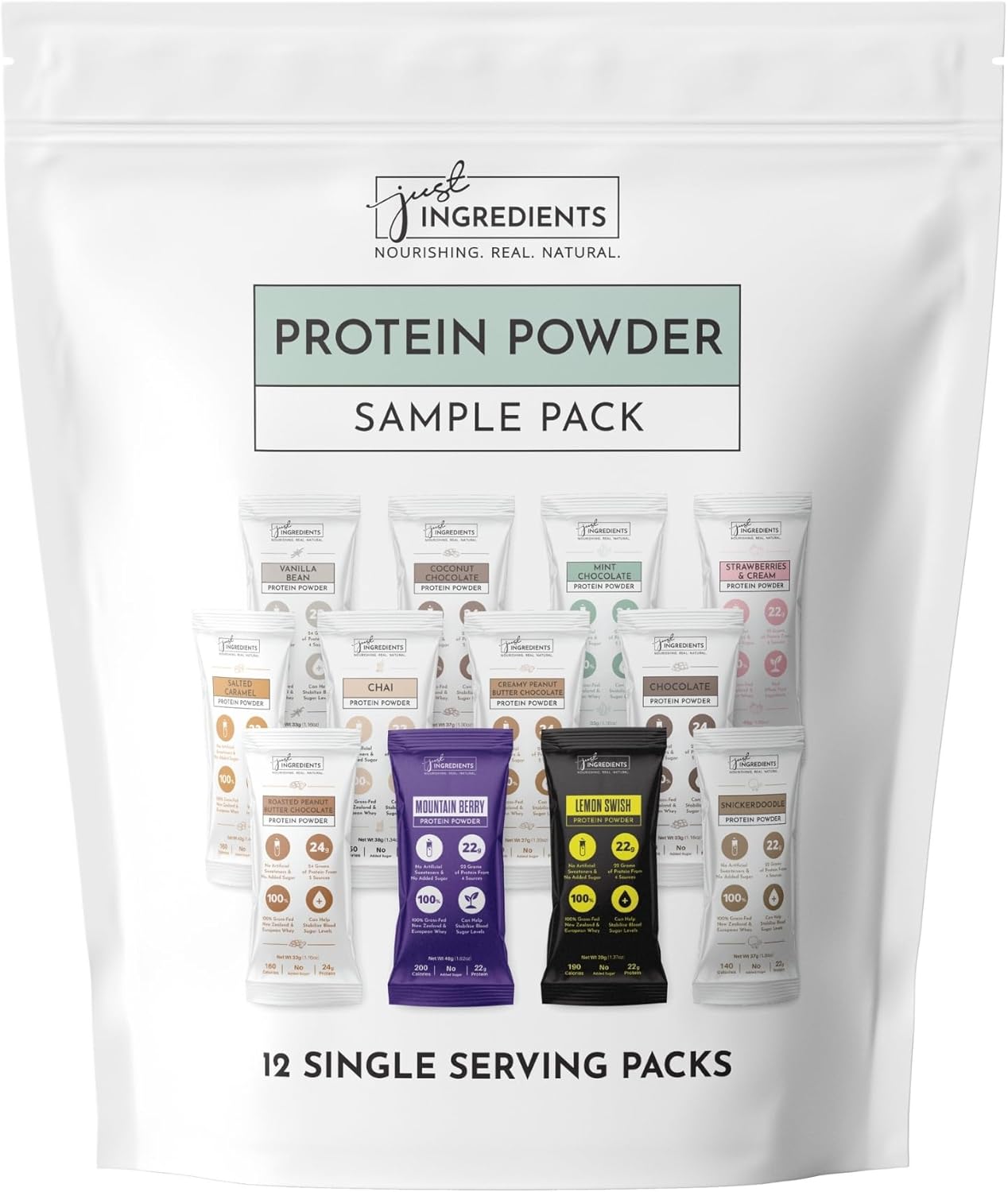 Protein Powder Made with 100% Grass Fed, Non Denatured Whey | Four Different