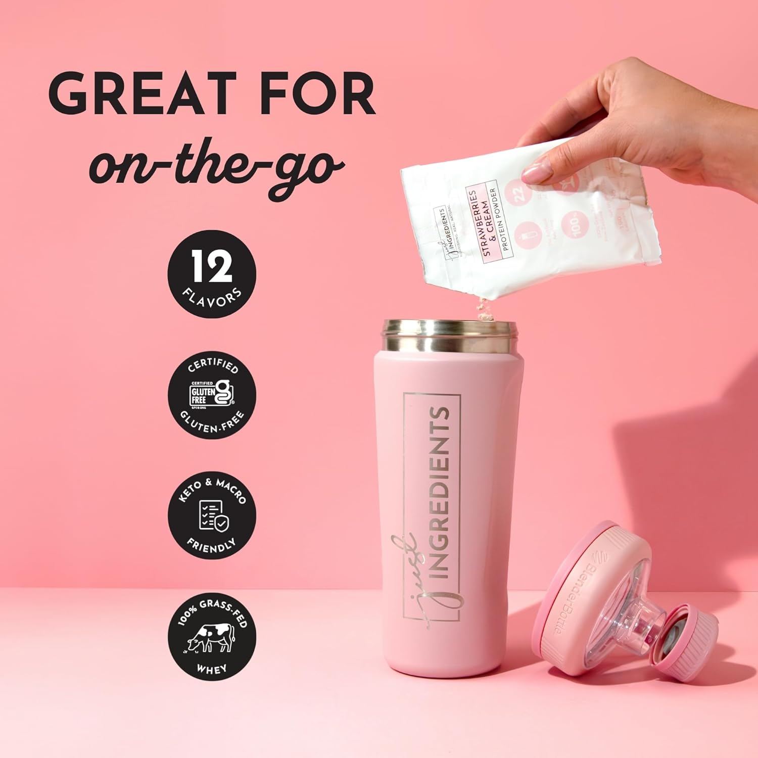 Protein Powder Made with 100% Grass Fed, Non Denatured Whey | Four Different - View 5