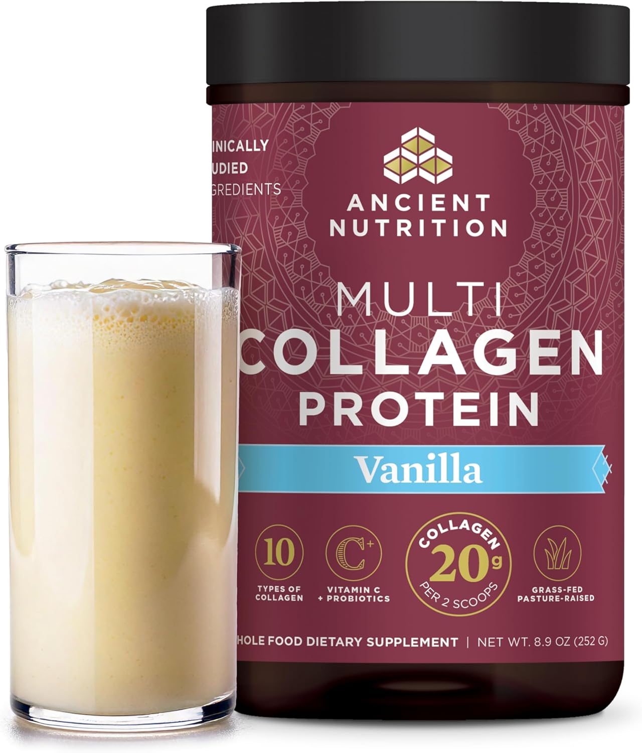 Ancient Nutrition Collagen Peptides Powder, Multi Collagen Protein, Women &