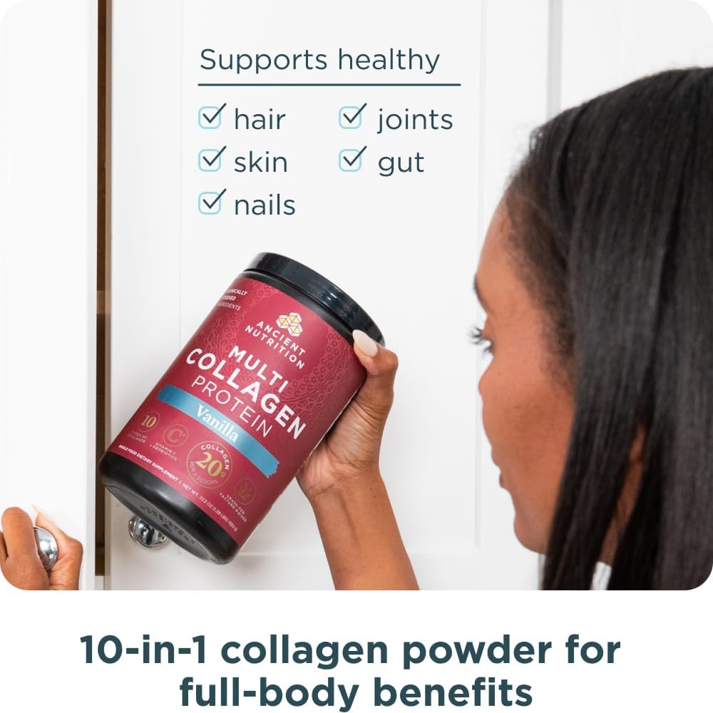 Ancient Nutrition Collagen Peptides Powder, Multi Collagen Protein, Women & - View 6