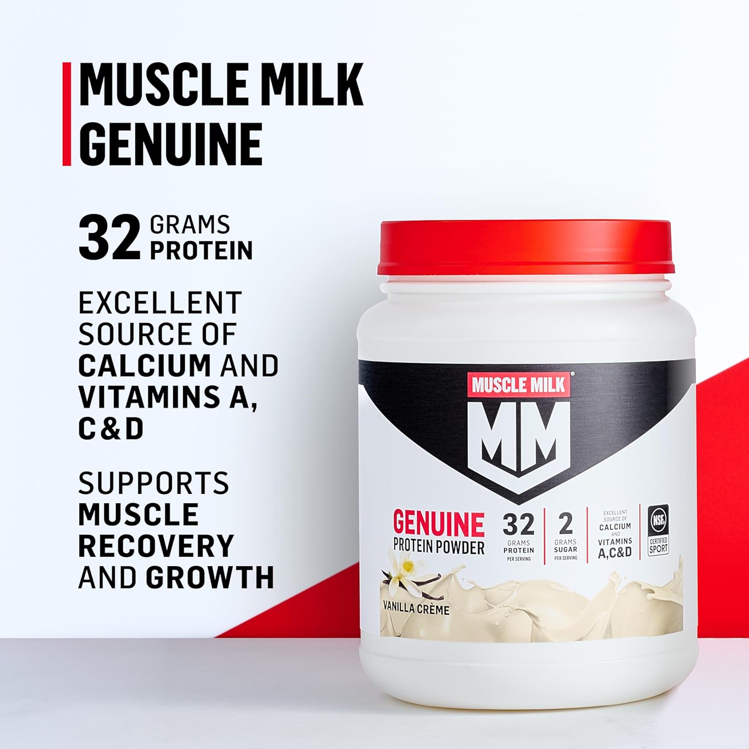 Muscle Milk Genuine Protein Powder, Vanilla Creme, 32g Protein, 4.94 Pound, 32 - View 5