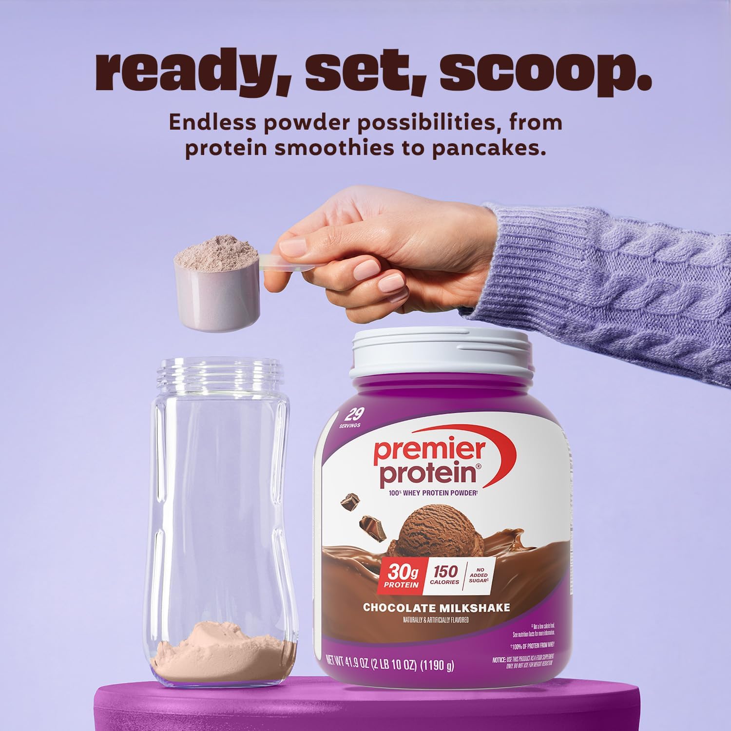 Premier Protein Powder, Chocolate Milkshake, 30g Protein, 1g Sugar, No Soy, - View 4