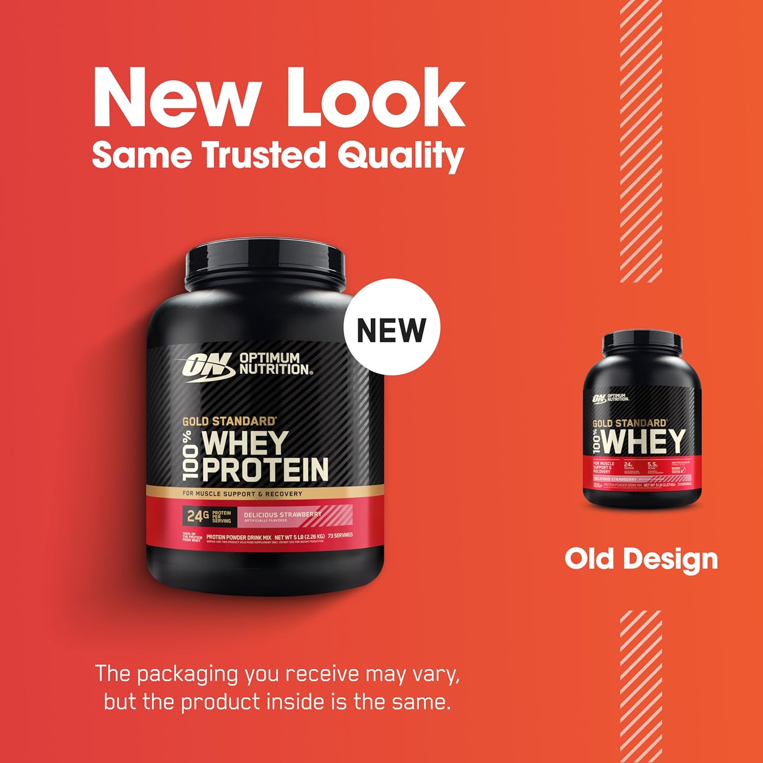 Optimum Nutrition Gold Standard 100% Whey Protein Powder, Delicious Strawberry, - View 2