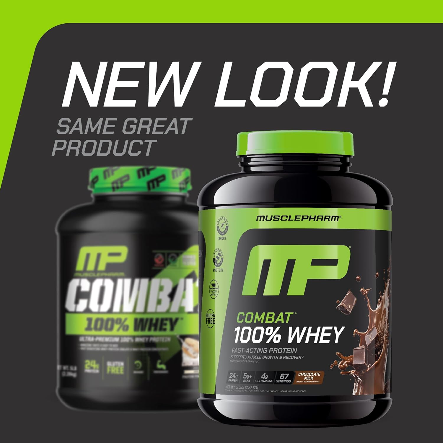 MusclePharm Combat 100% Whey Protein Powder, Chocolate Milk, Fast Recovery & - View 2