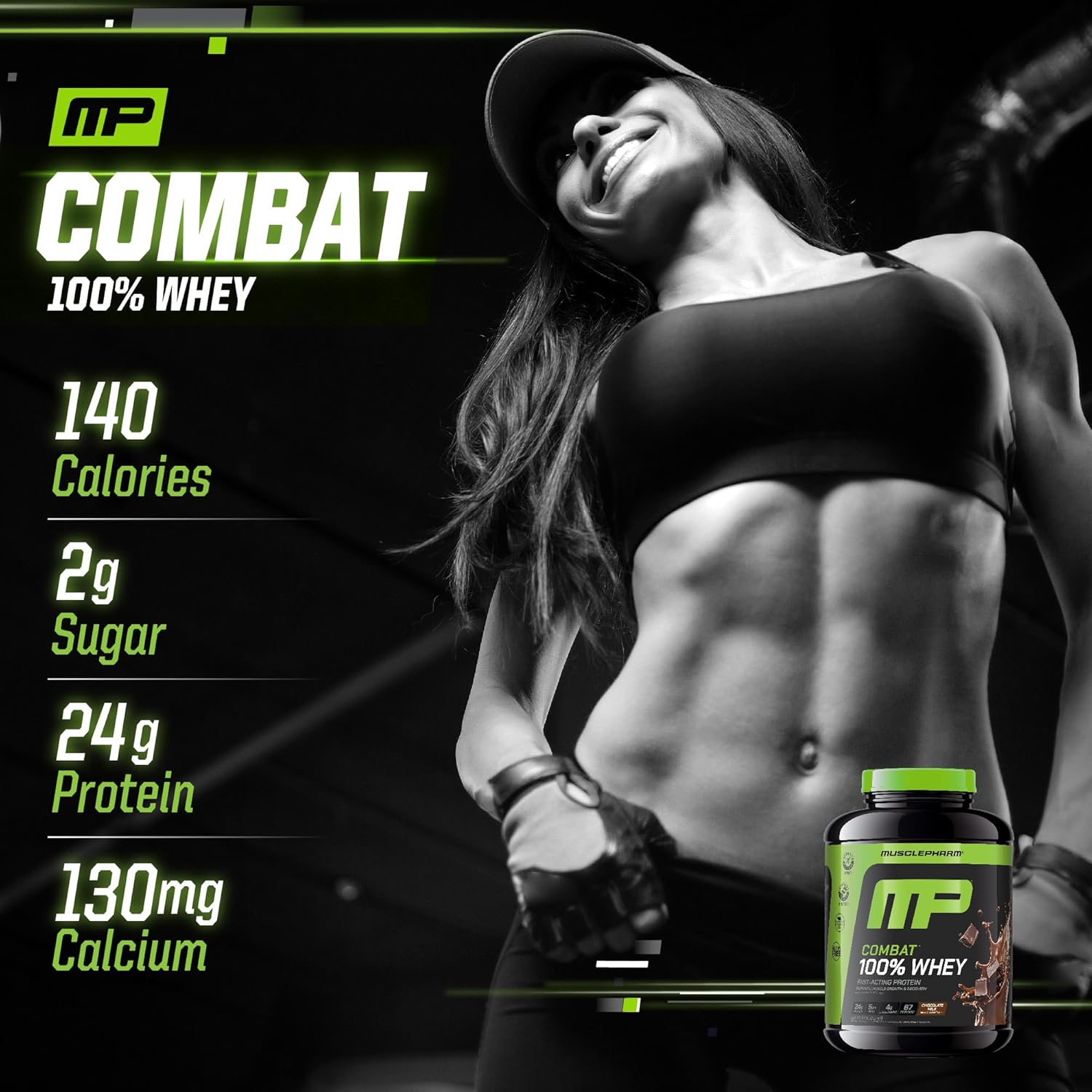 MusclePharm Combat 100% Whey Protein Powder, Chocolate Milk, Fast Recovery & - View 5