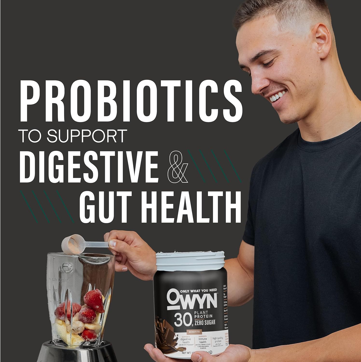 Owyn Only What You Need Pro Elite High Protein Powder, 30g Vegan Protein for - View 4