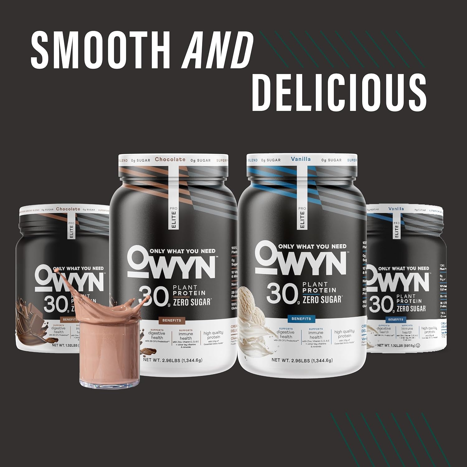 Owyn Only What You Need Pro Elite High Protein Powder, 30g Vegan Protein for - View 5