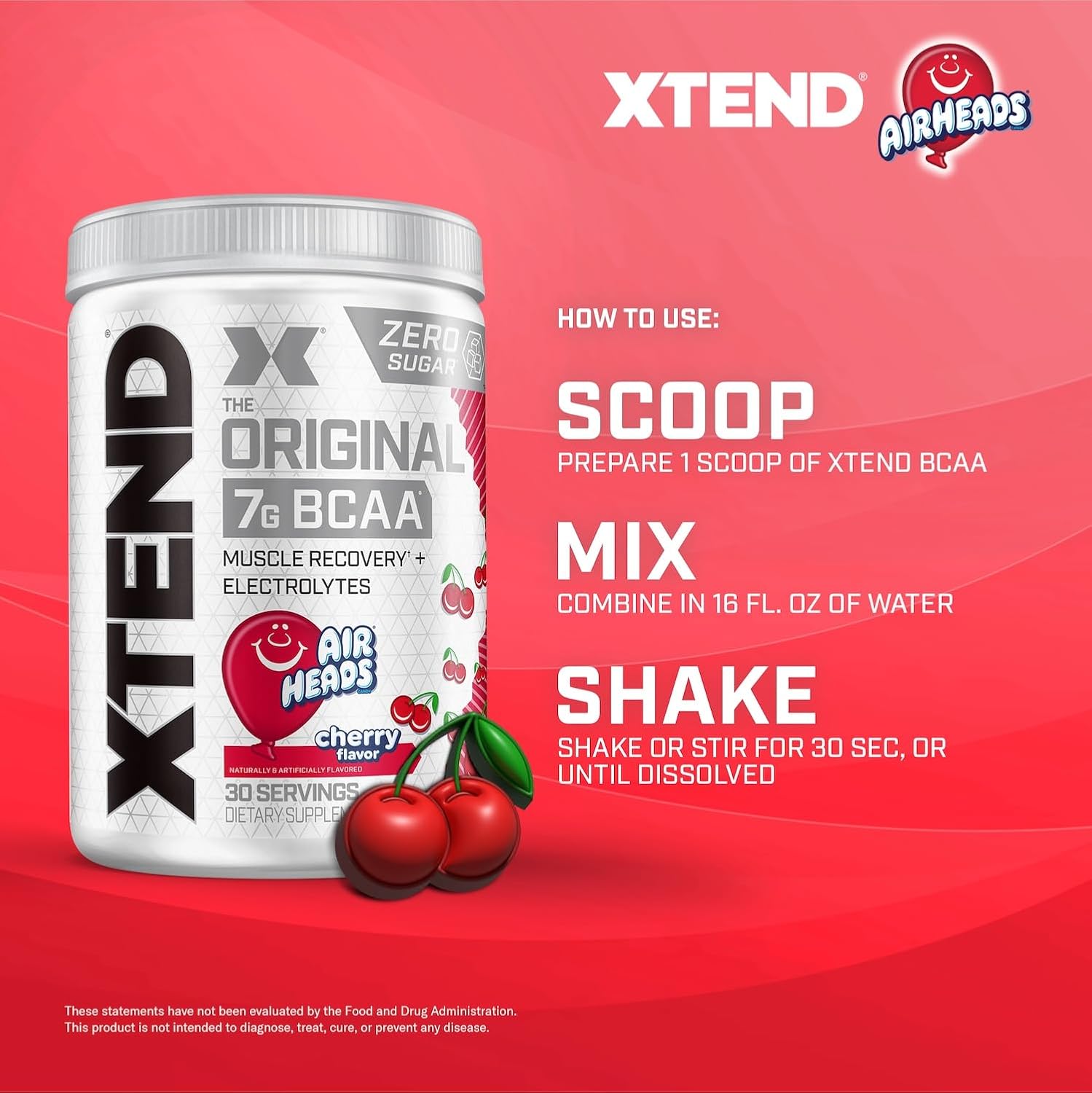 Xtend Original BCAA Powder Airheads Candy Flavor,7g BCAA and 2.5g - View 6