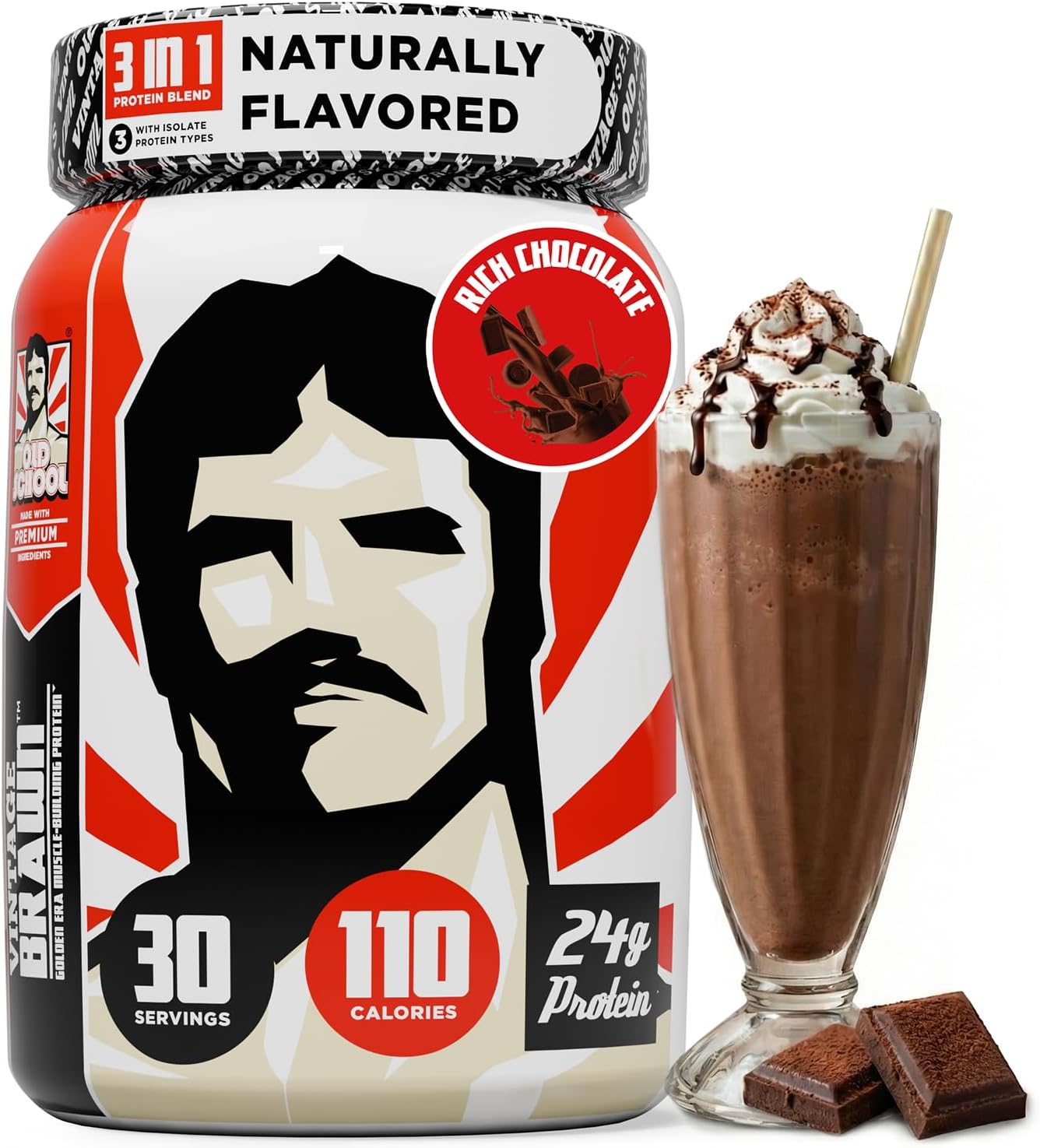 Old School Labs Protein Powder Isolate Sourced from Egg, Milk,& Beef - Made for