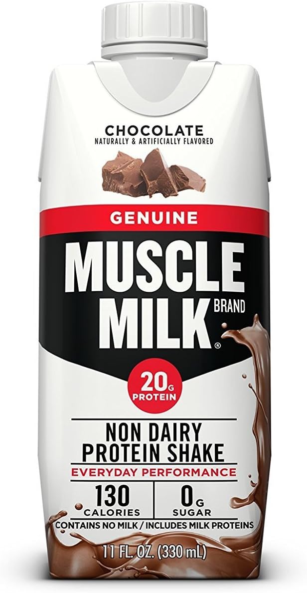Muscle Milk Genuine Protein Shake, Chocolate, 11 Fl Oz Carton, 12 Pack, 25g
