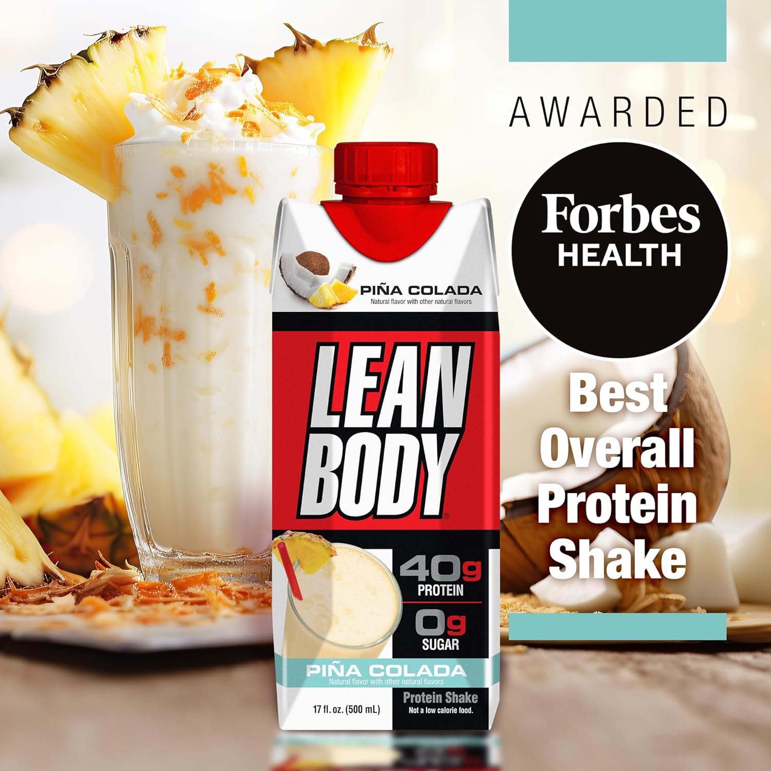 Lean Body Ready-to-Drink Pina Colada Protein Shake, 40g Protein, Whey Blend, 0 - View 2
