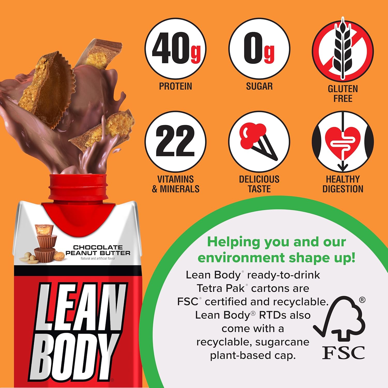 LEAN BODY 8 Flavor Variety Pack, 40g Protein, Zero Sugar, 24 Vitamins & - View 4