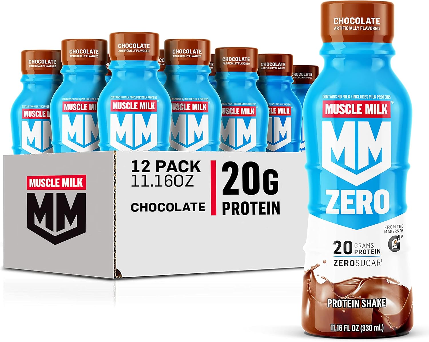 Muscle Milk Genuine Protein Shake, Vanilla Creme, 11.16 Fl Oz Bottle & Zero - View 5