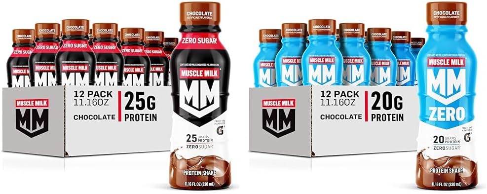Muscle Milk Genuine Protein Shake, Chocolate, 25g Protein, 11.16 Fl Oz (Pack of