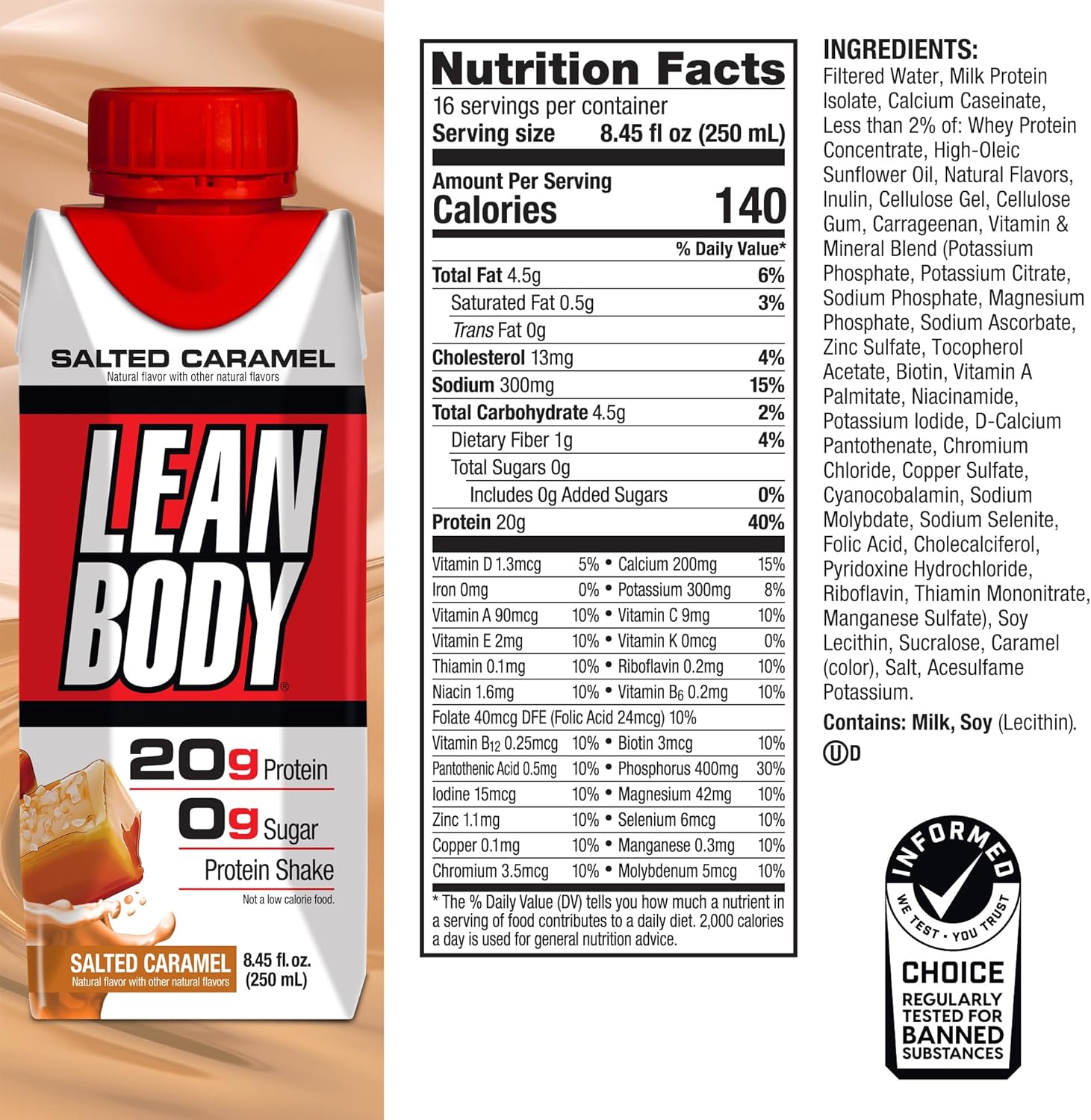 LABRADA NUTRITION - Lean Body RTD Whey Protein Shake, Convenient On-The-Go Meal - View 6