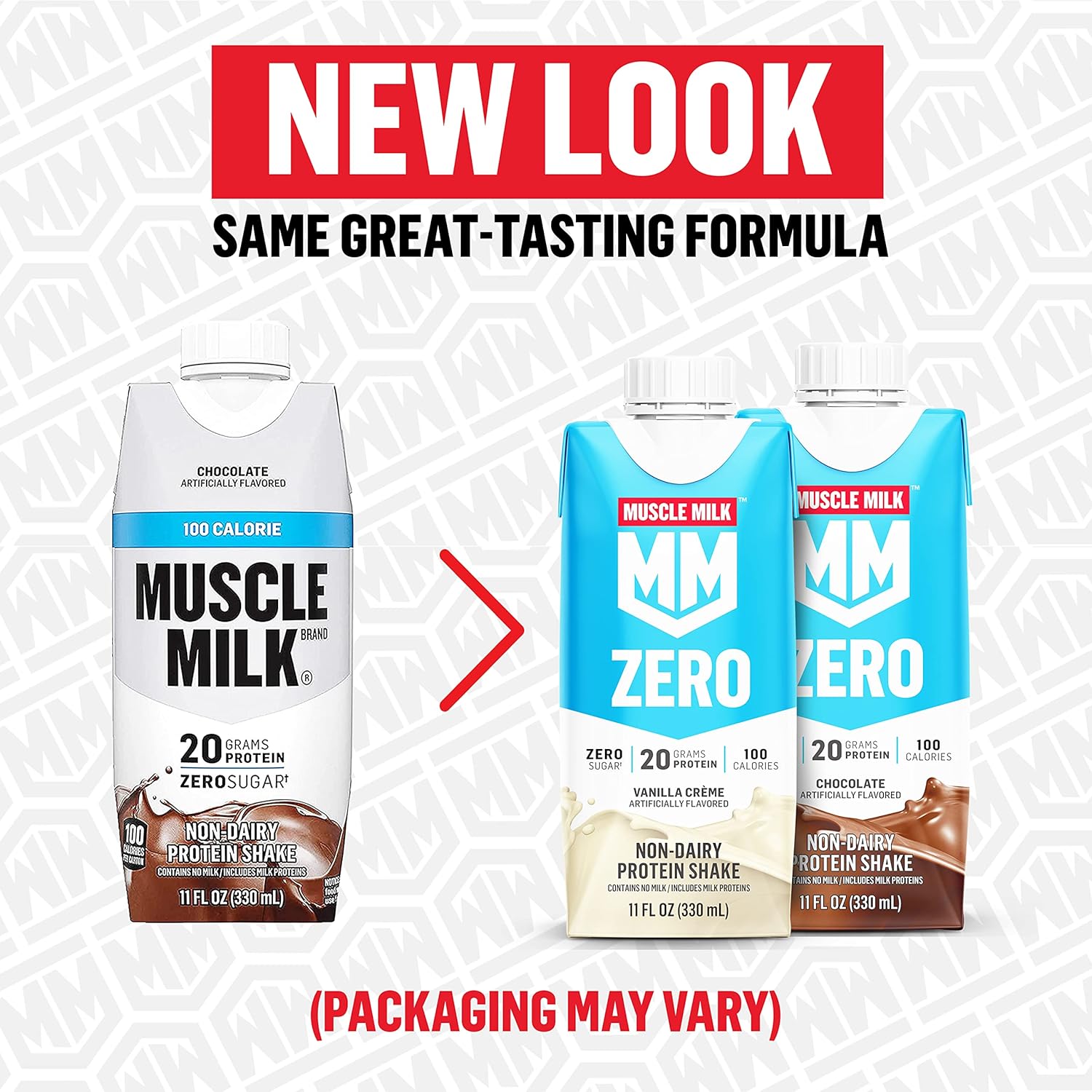 Muscle Milk Zero Protein Shake, Chocolate, 11 Fl Oz Carton, 12 Pack, 20g - View 2