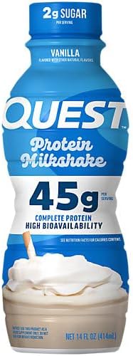Quest Nutrition Vanilla Protein Shake, 45g Protein, 2g Sugar, 3g Net Carbs, - View 4