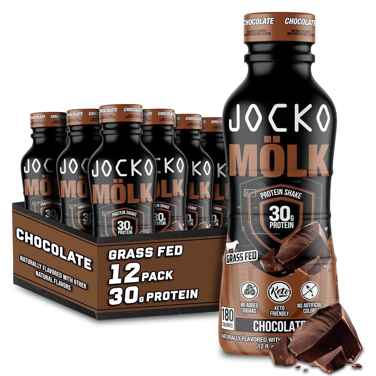Jocko Mölk 30g Grass Fed Protein Shakes – No Added Sugar Protein Drinks KETO