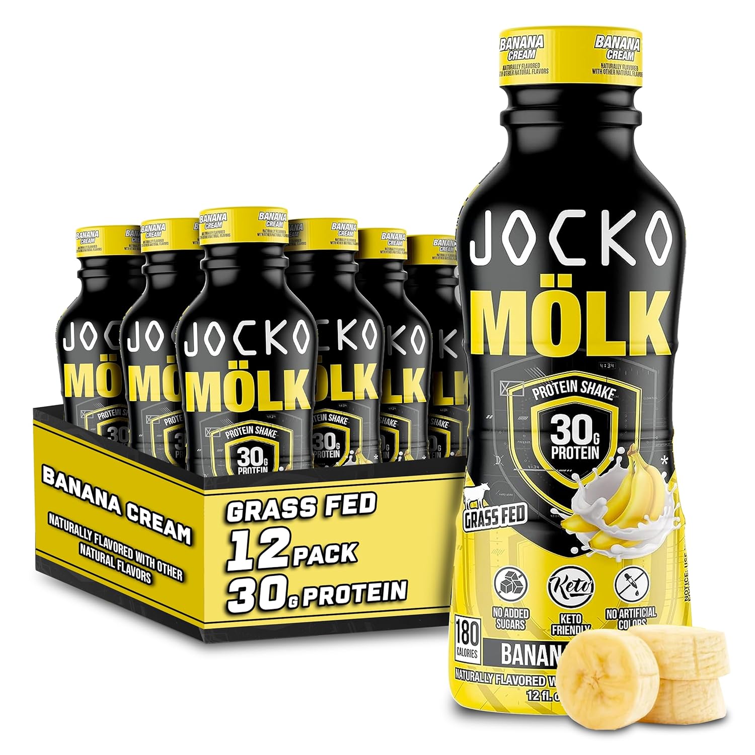 Jocko Mölk 30g Grass Fed Protein Shakes – No Added Sugar Protein Drinks KETO