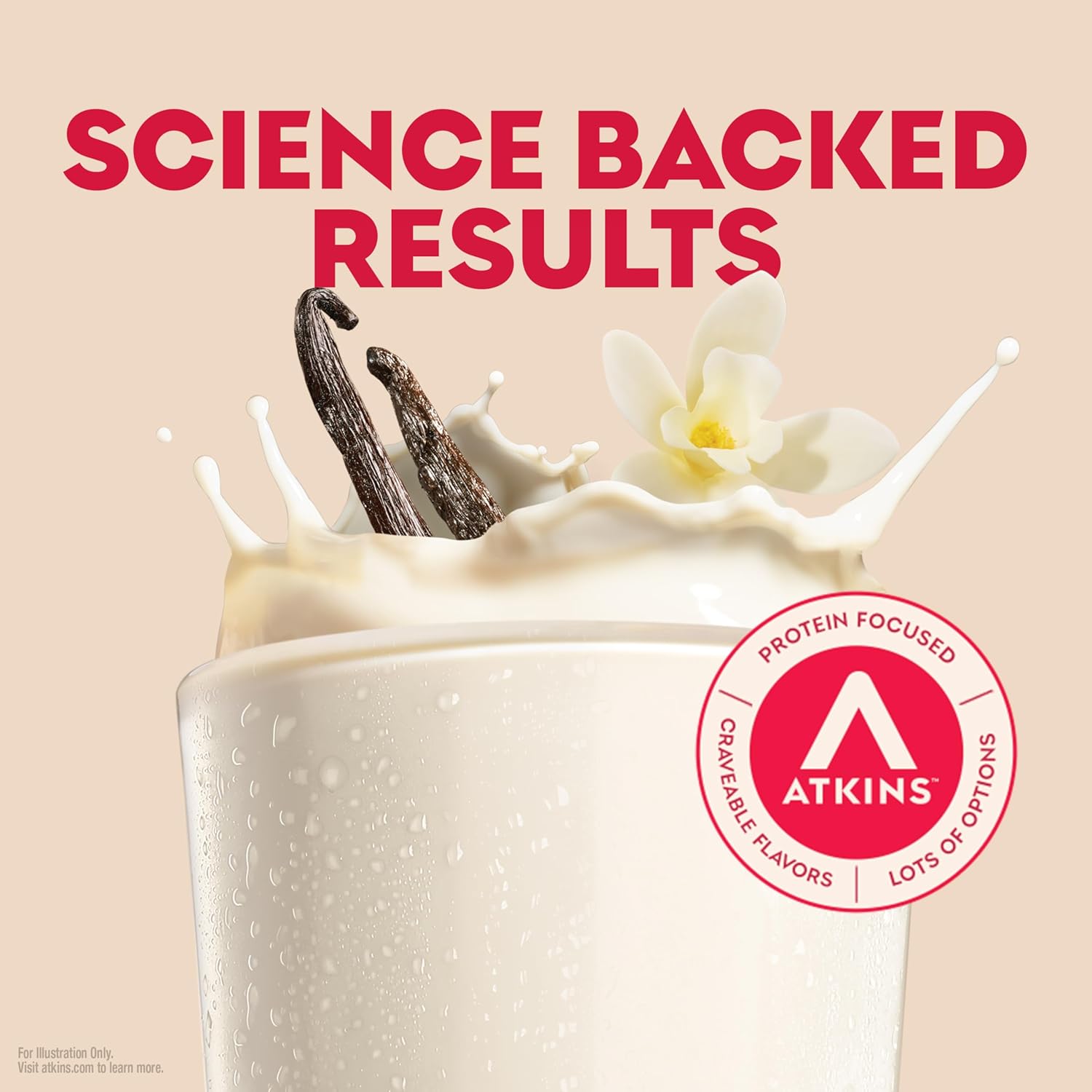 Atkins Vanilla High Protein Shake, 15g Protein, Low Glycemic, Low Carb and Low - View 4