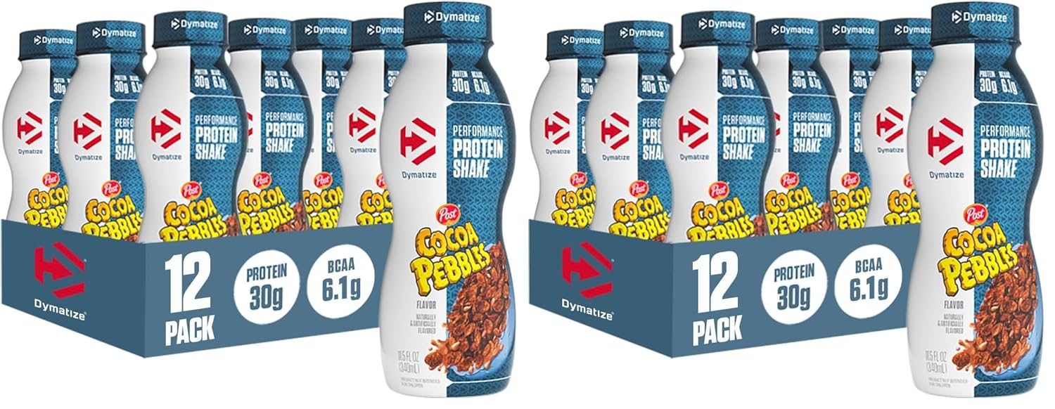 Dymatize Performance Protein Shake, Cocoa Pebbles, 30g Protein, 6.1g BCAA for