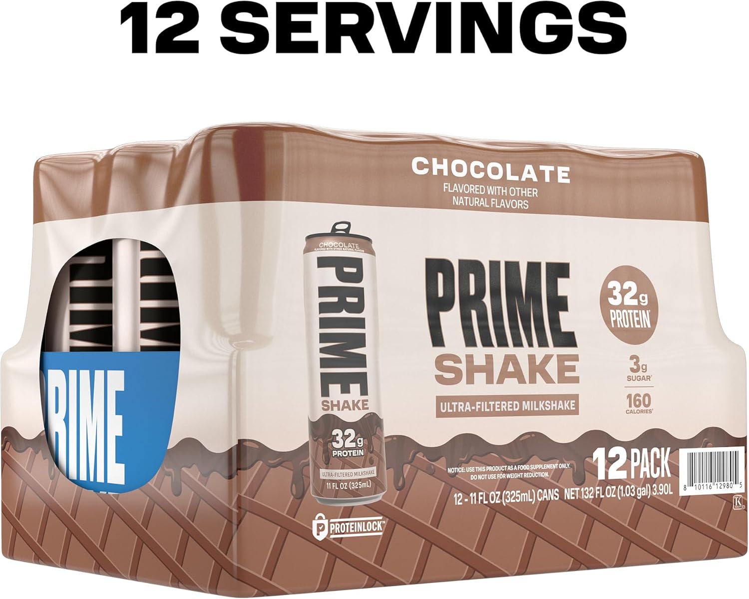 PRIME Shakes, Chocolate, 32g Protein Shake for Muscle Support & Recovery, - View 6