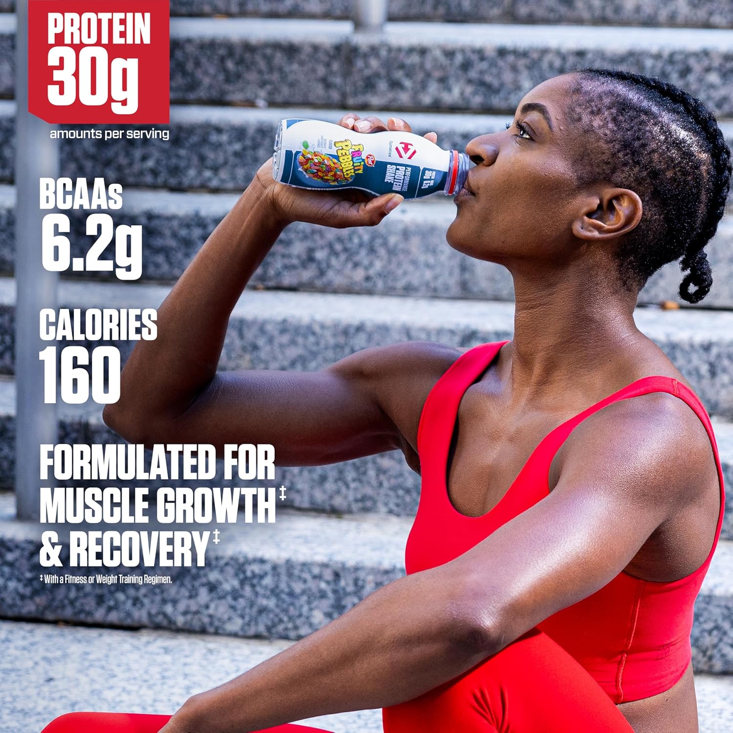 Dymatize Performance Protein Shake, Fruity Pebbles, 30g Protein, 6.1g BCAA for - View 5