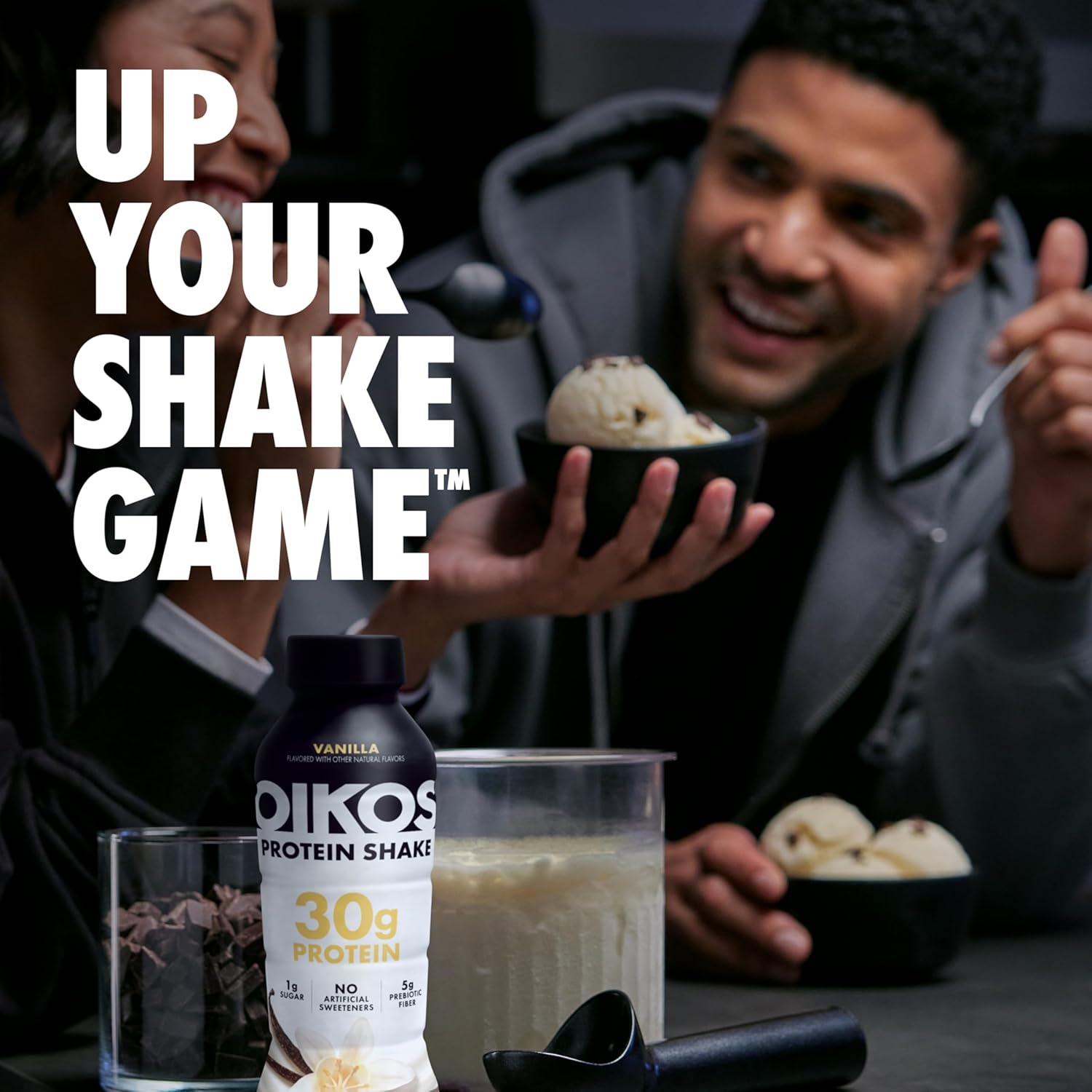 Oikos Protein Shake, Salted Caramel, 30g High Protein Drinks, Shelf Stable, - View 6