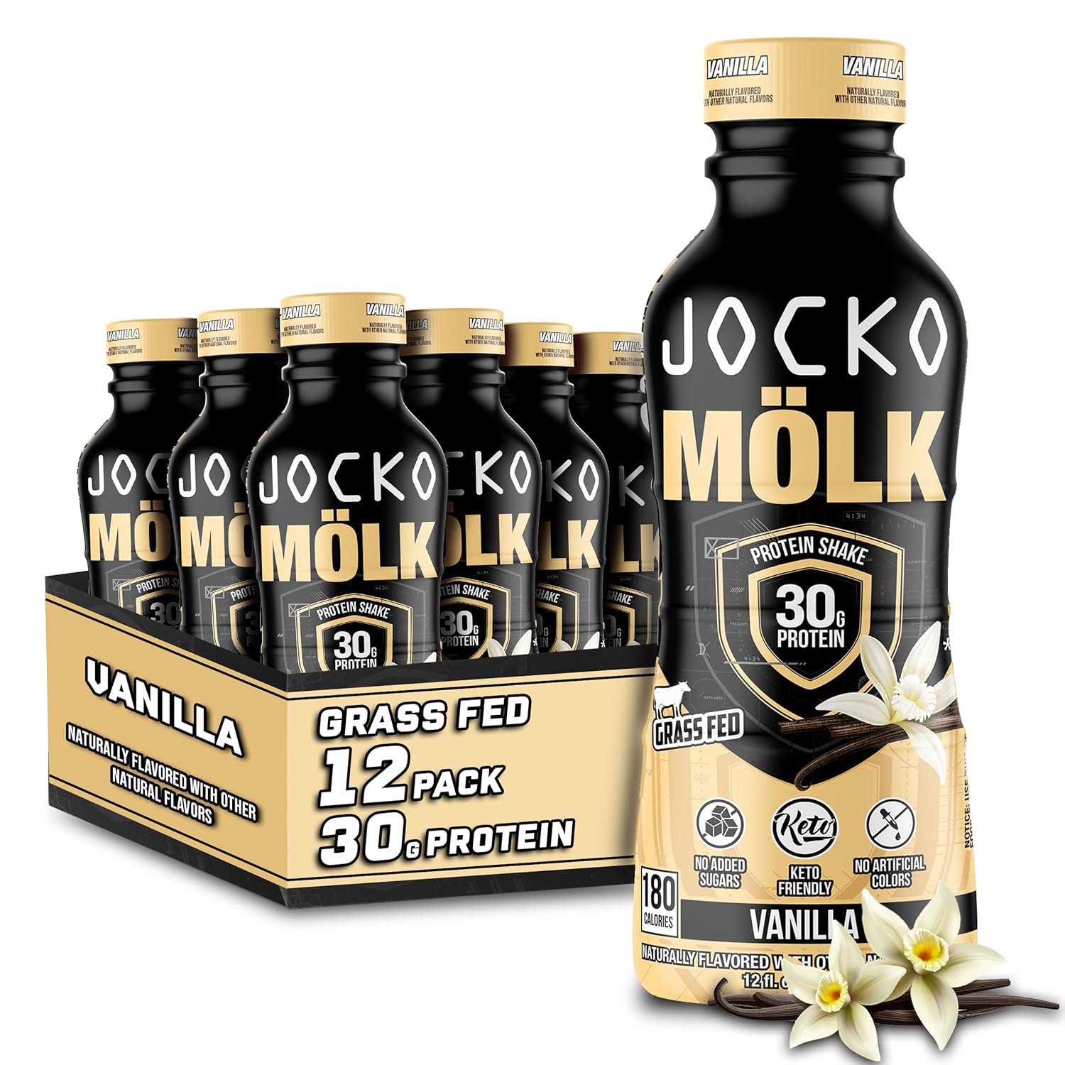 Jocko Mölk 30g Grass Fed Protein Shakes – No Added Sugar Protein Drinks KETO