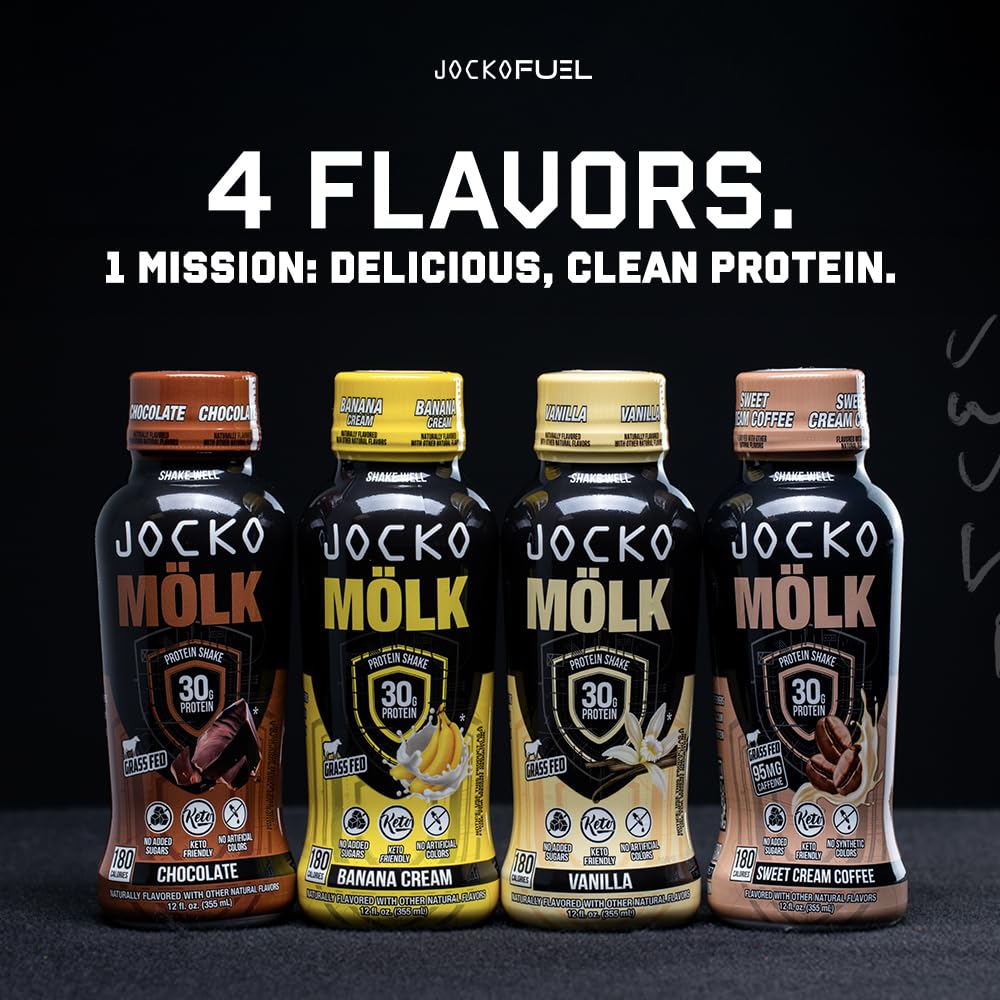 Jocko Mölk 30g Grass Fed Protein Shakes – No Added Sugar Protein Drinks KETO - View 6