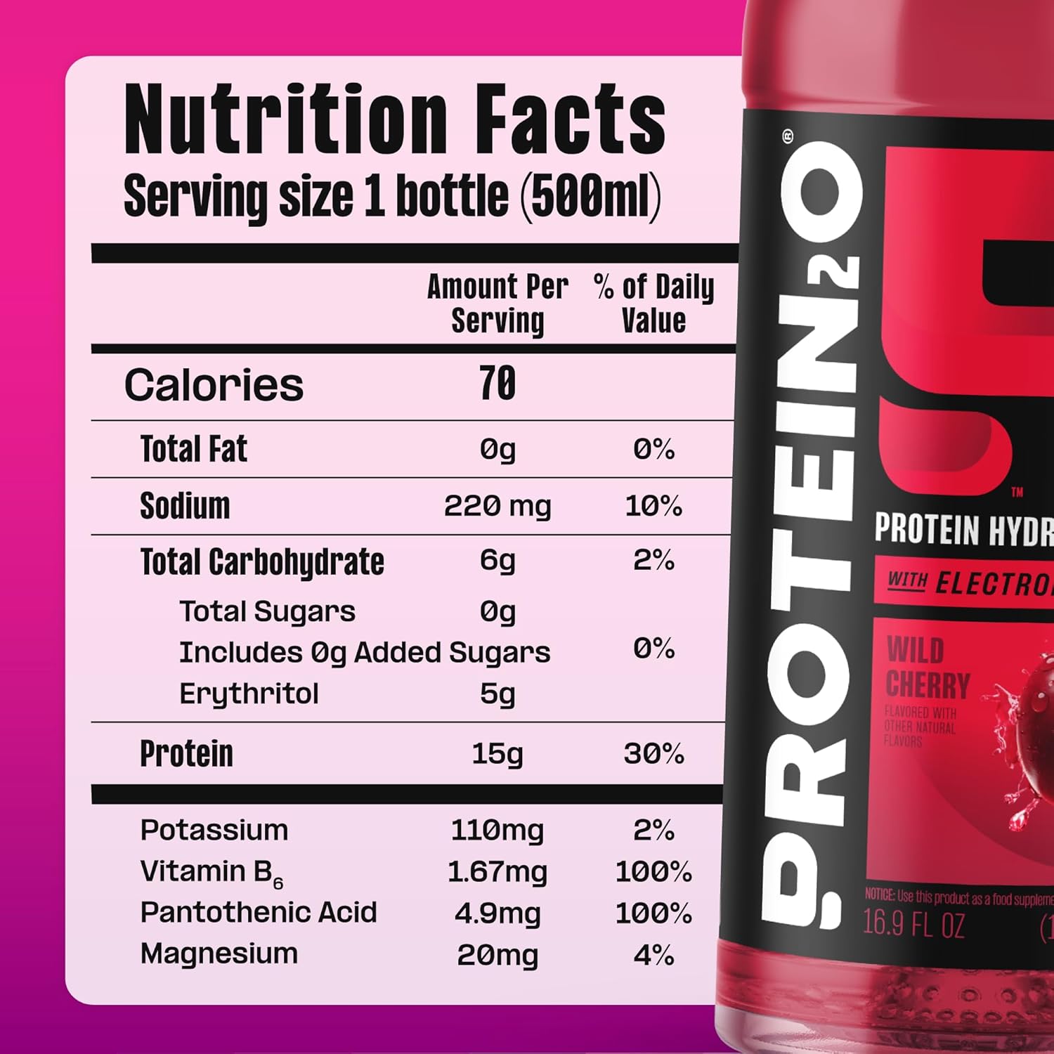 Protein2o Hydration Drink - 2-in-1 Liquid Clear Whey Protein Isolate and - View 2