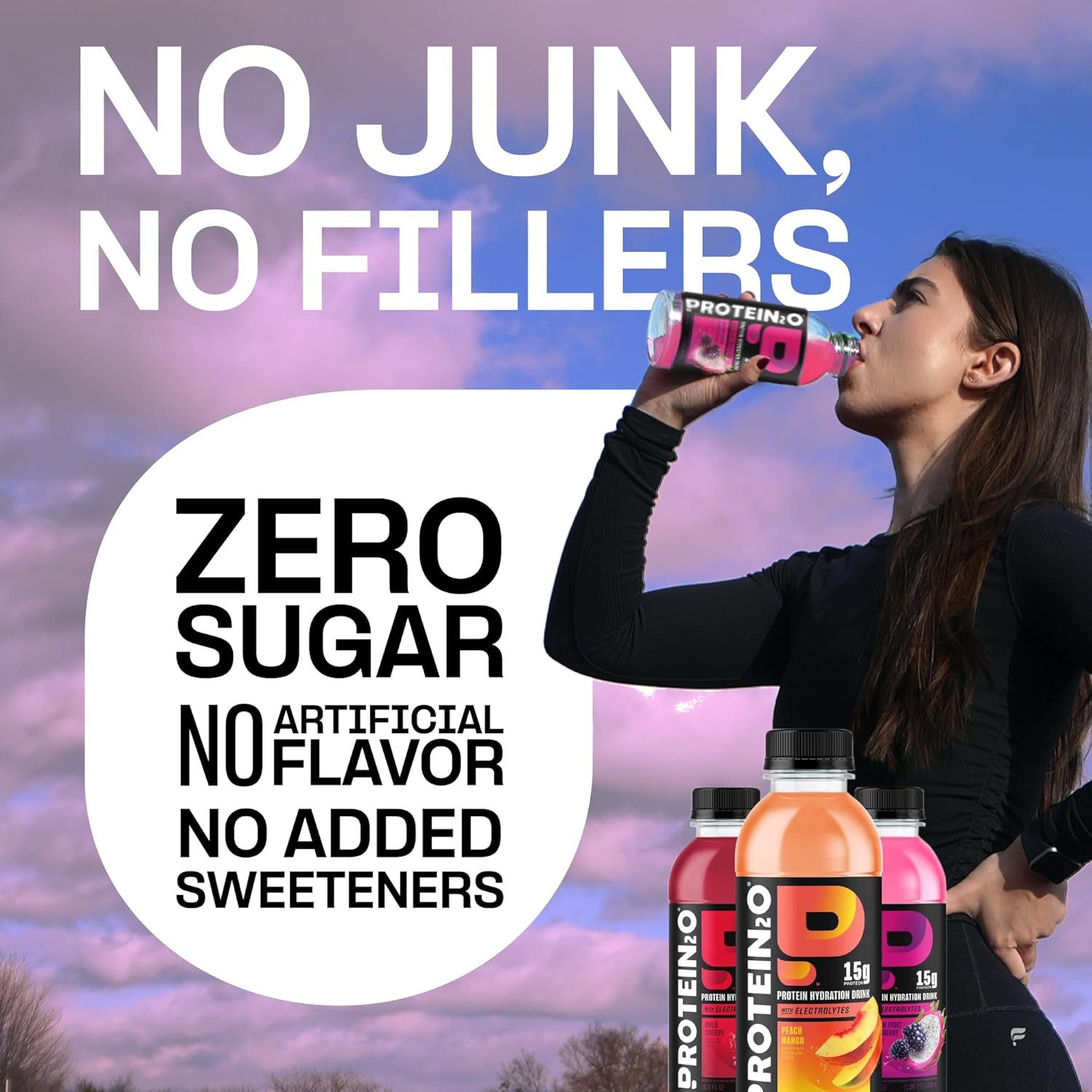 Protein2o Hydration Drink - 2-in-1 Liquid Clear Whey Protein Isolate and - View 4