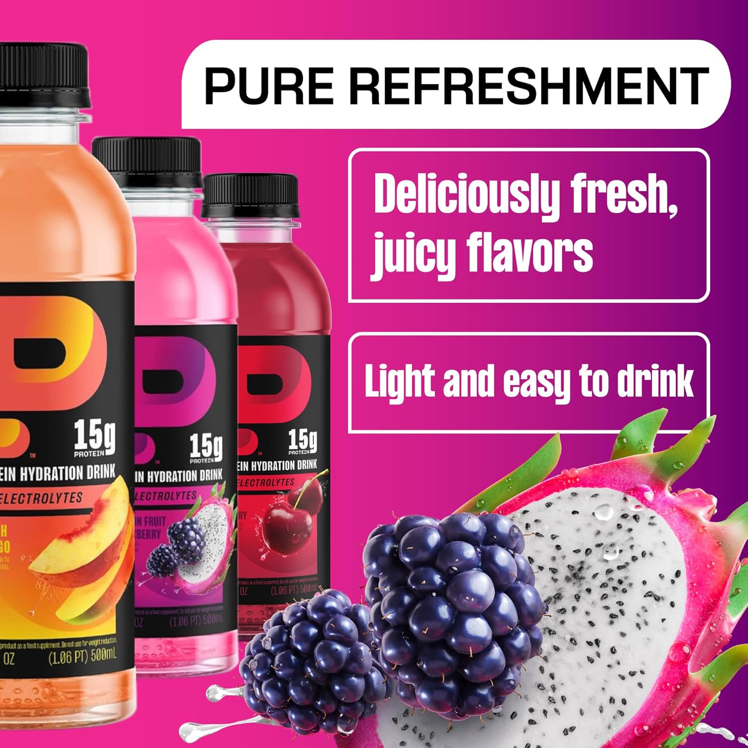 Protein2o Hydration Drink - 2-in-1 Liquid Clear Whey Protein Isolate and - View 5