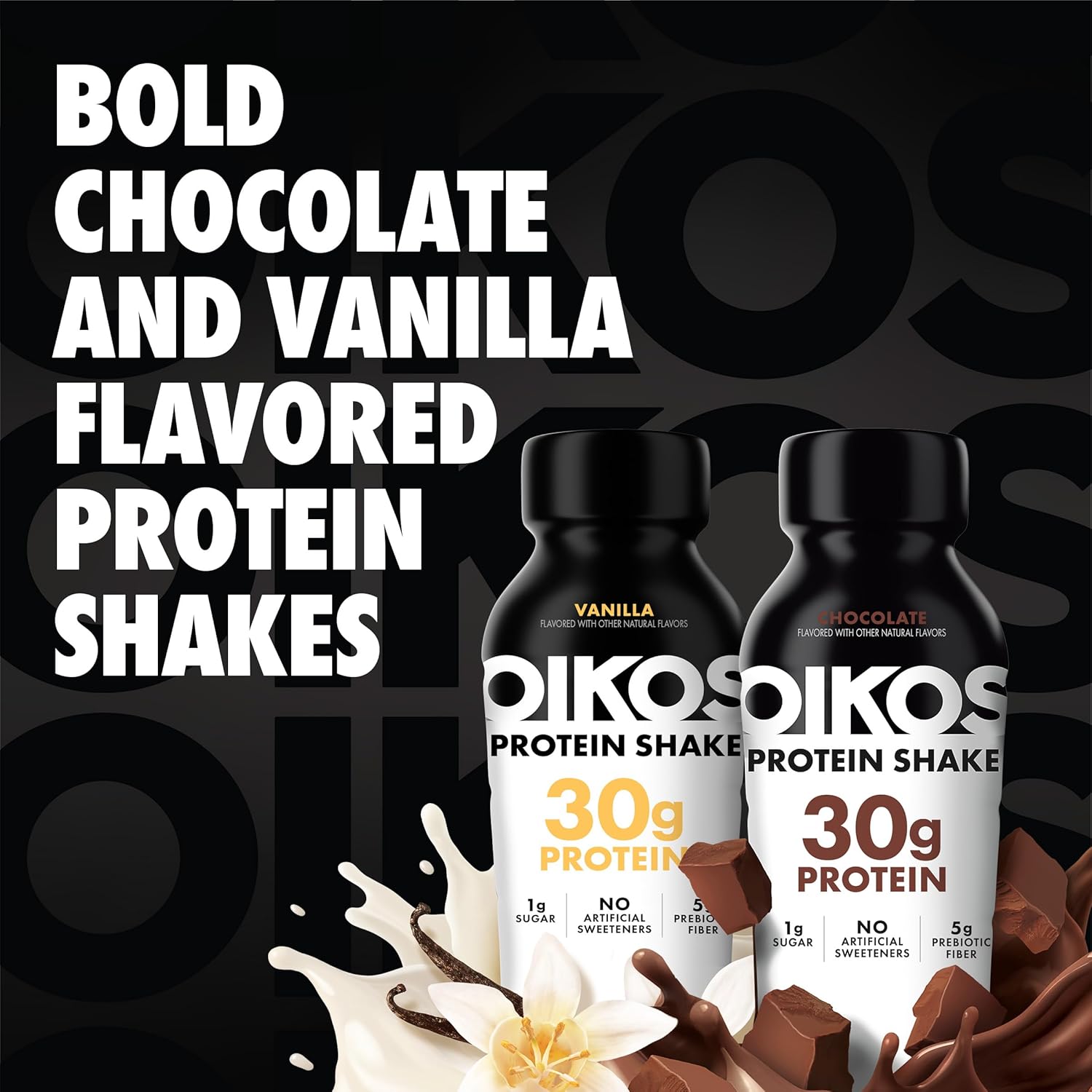 Oikos Protein Shake, Exclusive Variety Pack, 30g High Protein Drinks, Shelf - View 3