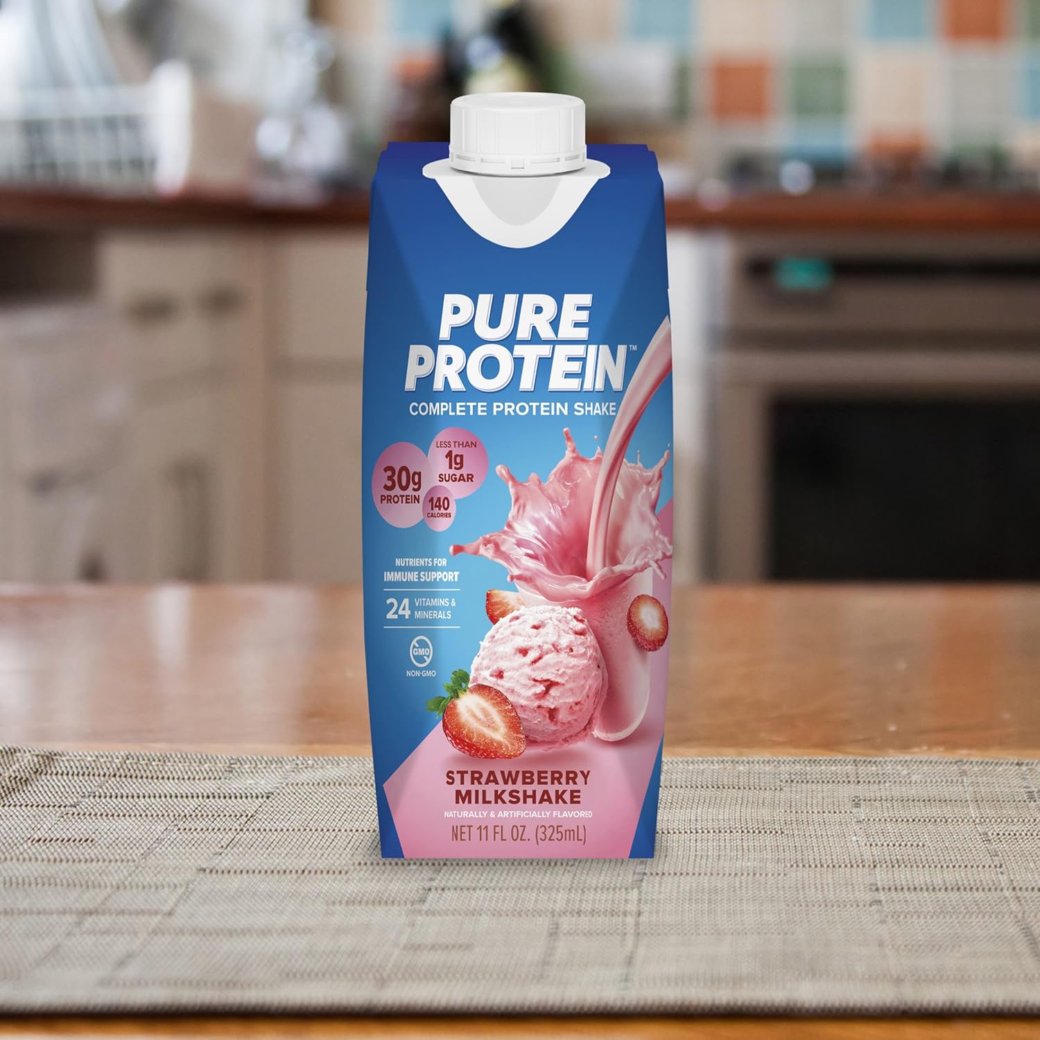 Pure Protein Strawberry Protein Shake, 30g Complete Protein, Ready to Drink and - View 6