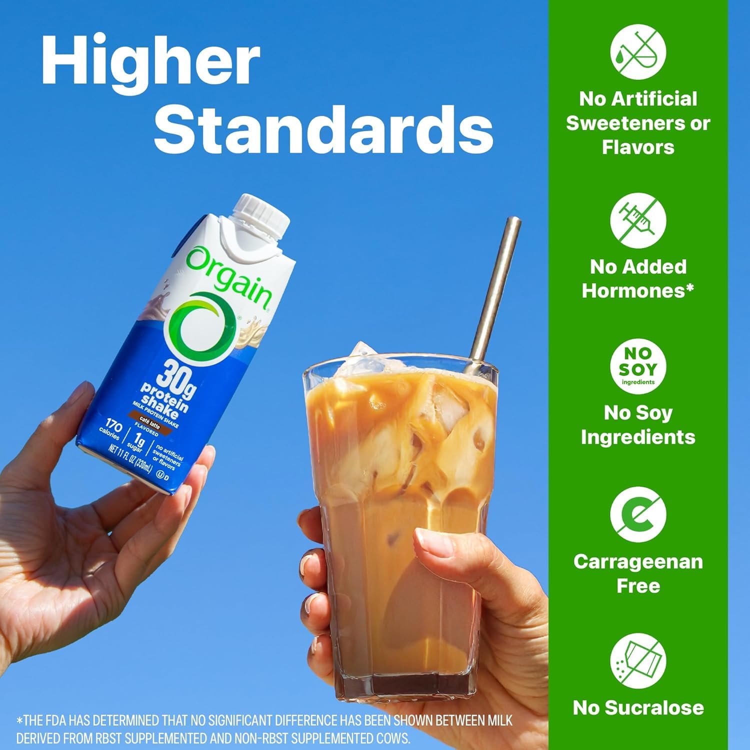 Orgain 30g High Protein Shake,Café Latte,5g BCAAs,1g Sugar Per Serving,Caffeine - View 6