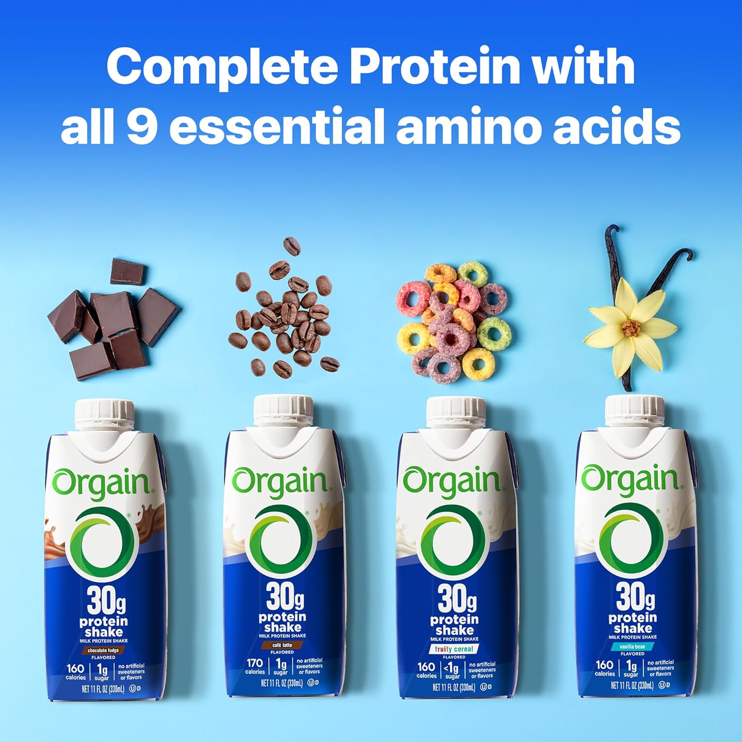 Orgain 30g High Protein Shake, Dairy Isolate Milk Protein, Vanilla Bean, 5g - View 6