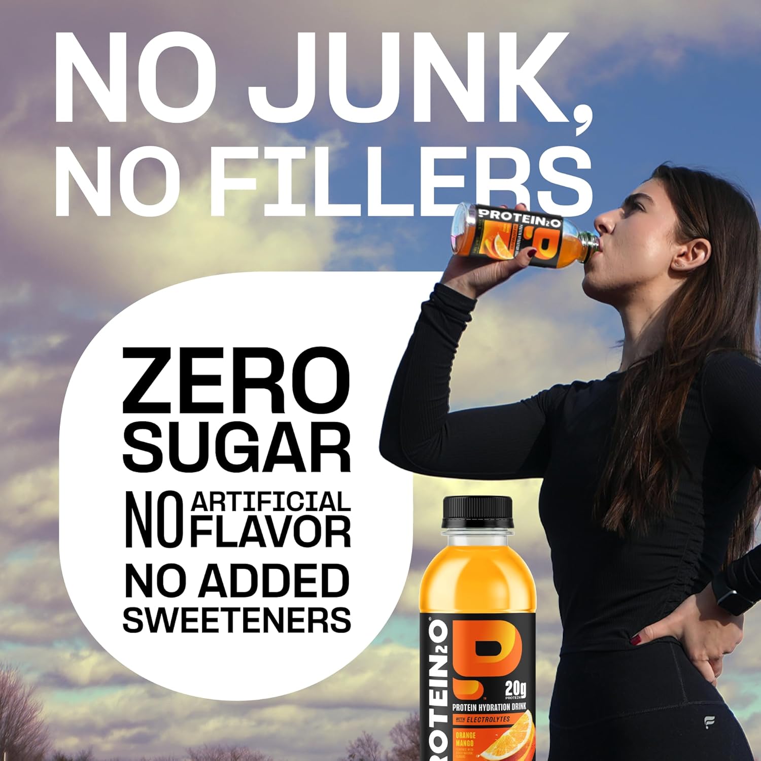 Protein2o Hydration Drink - 2-in-1 Liquid Clear Whey Protein Isolate and - View 3