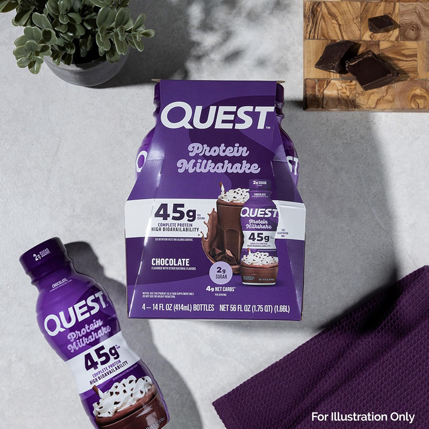 Quest Nutrition Protein Shake, Vanilla, Strawberry, & Chocolate, 45g Protein, - View 5